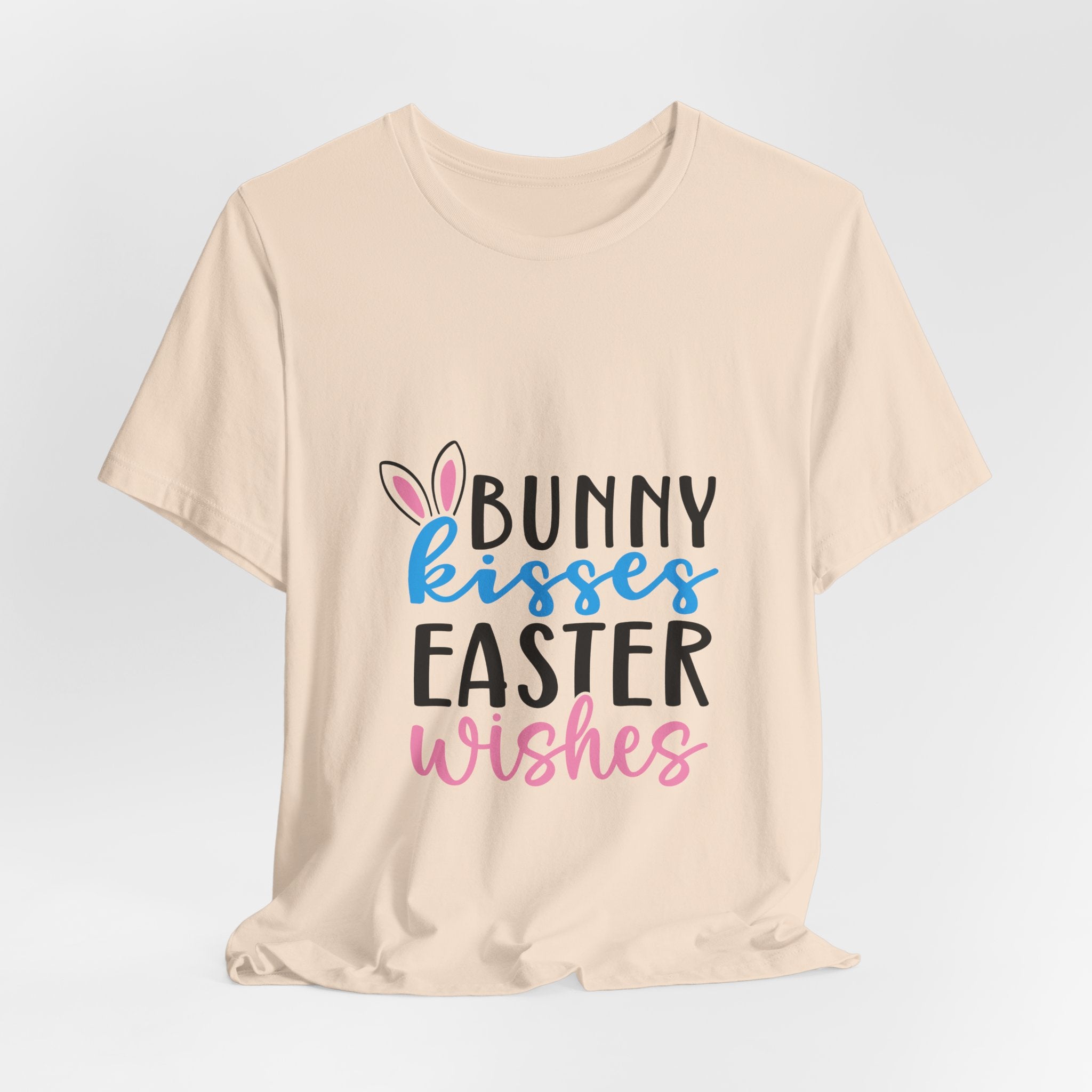 Easter Tee — "Bunny Kisses, Easter Wishes" Graphic Shirt