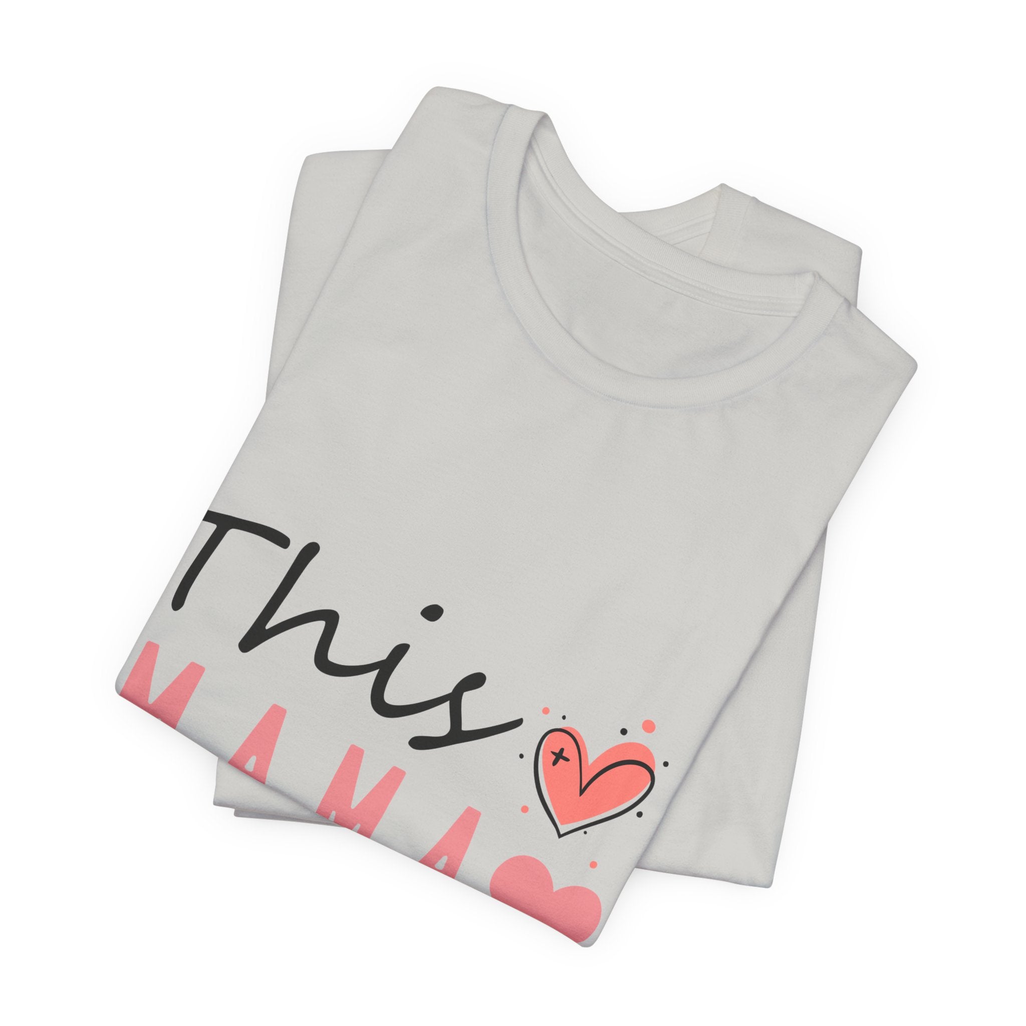 This Mama Wears Her Heart On Her Sleeve T-Shirt – Mother's Day Heart Tee