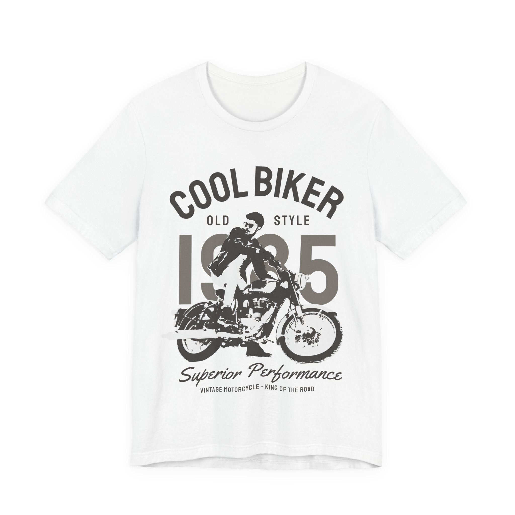 Cool Biker 1985 Tee — Vintage Motorcycle T‑Shirt