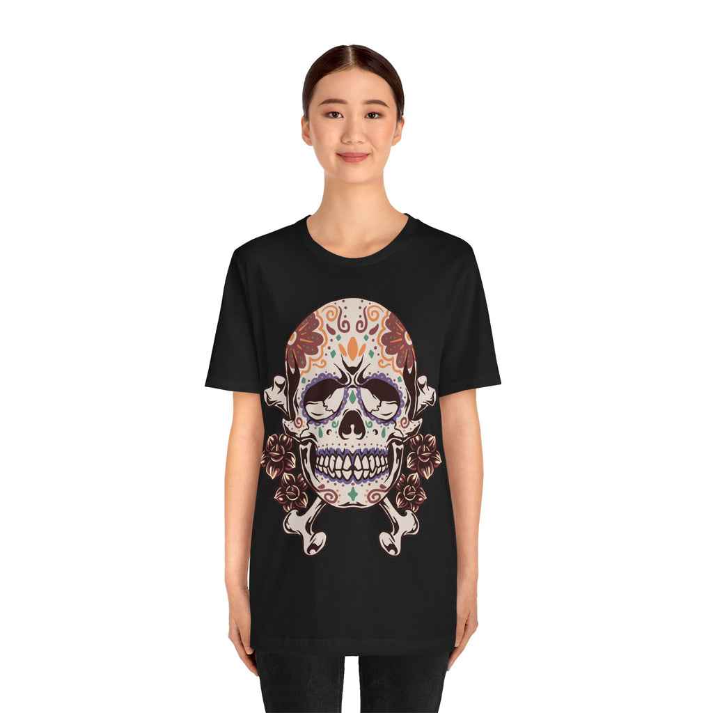 Sugar Skull Tee — Floral Day of the Dead Skull T-Shirt