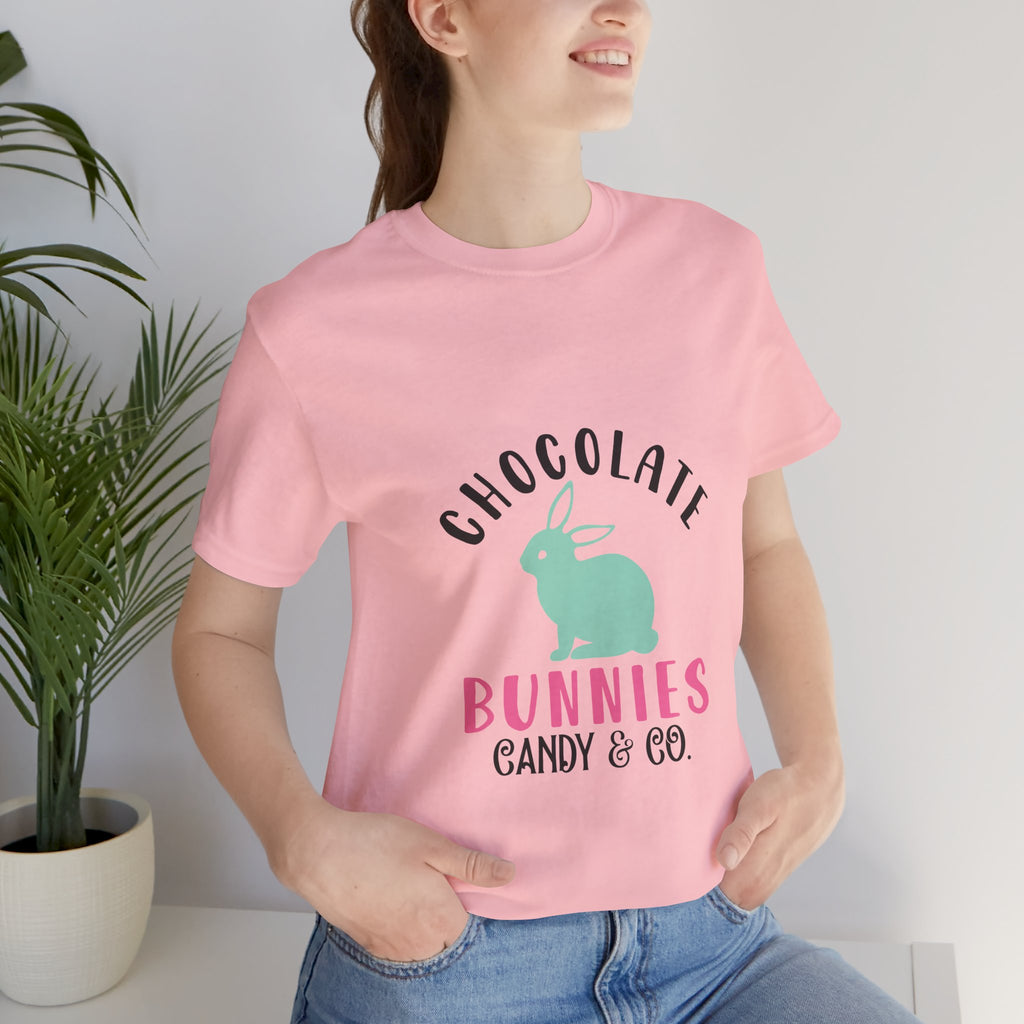 Chocolate Bunnies Tee — Pastel Easter Bunny Candy Shop Shirt