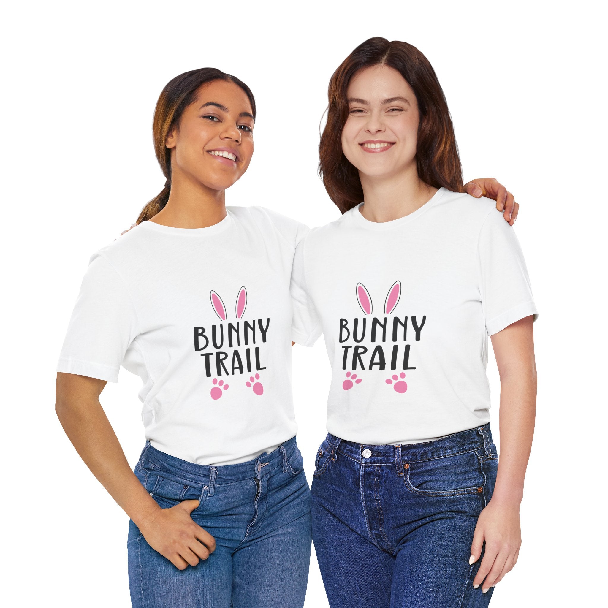 Bunny Trail T‑Shirt — Cute Easter Bunny Ears & Paws Tee