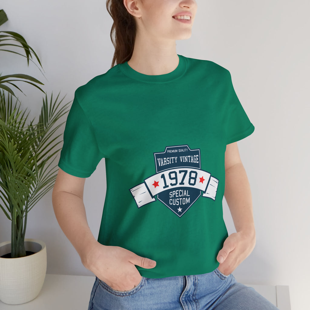 1978 Varsity Vintage Tee — Retro Custom Year Birthday Shirt