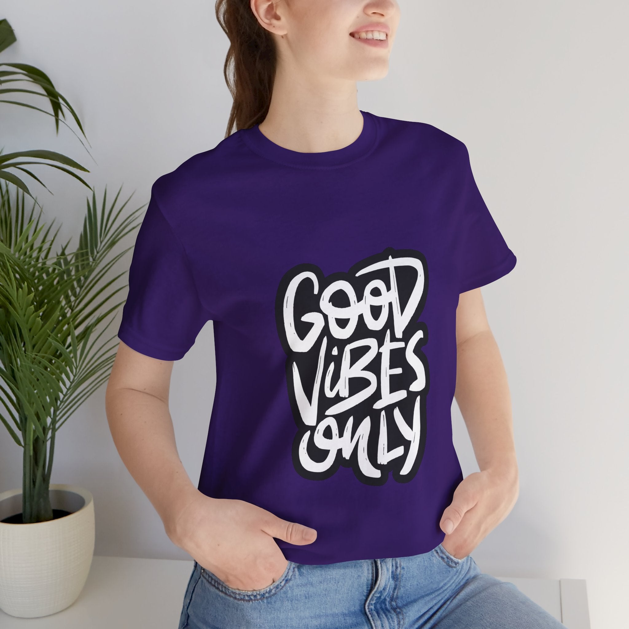 Good Vibes Only T-Shirt — Handlettered Positive Message Tee