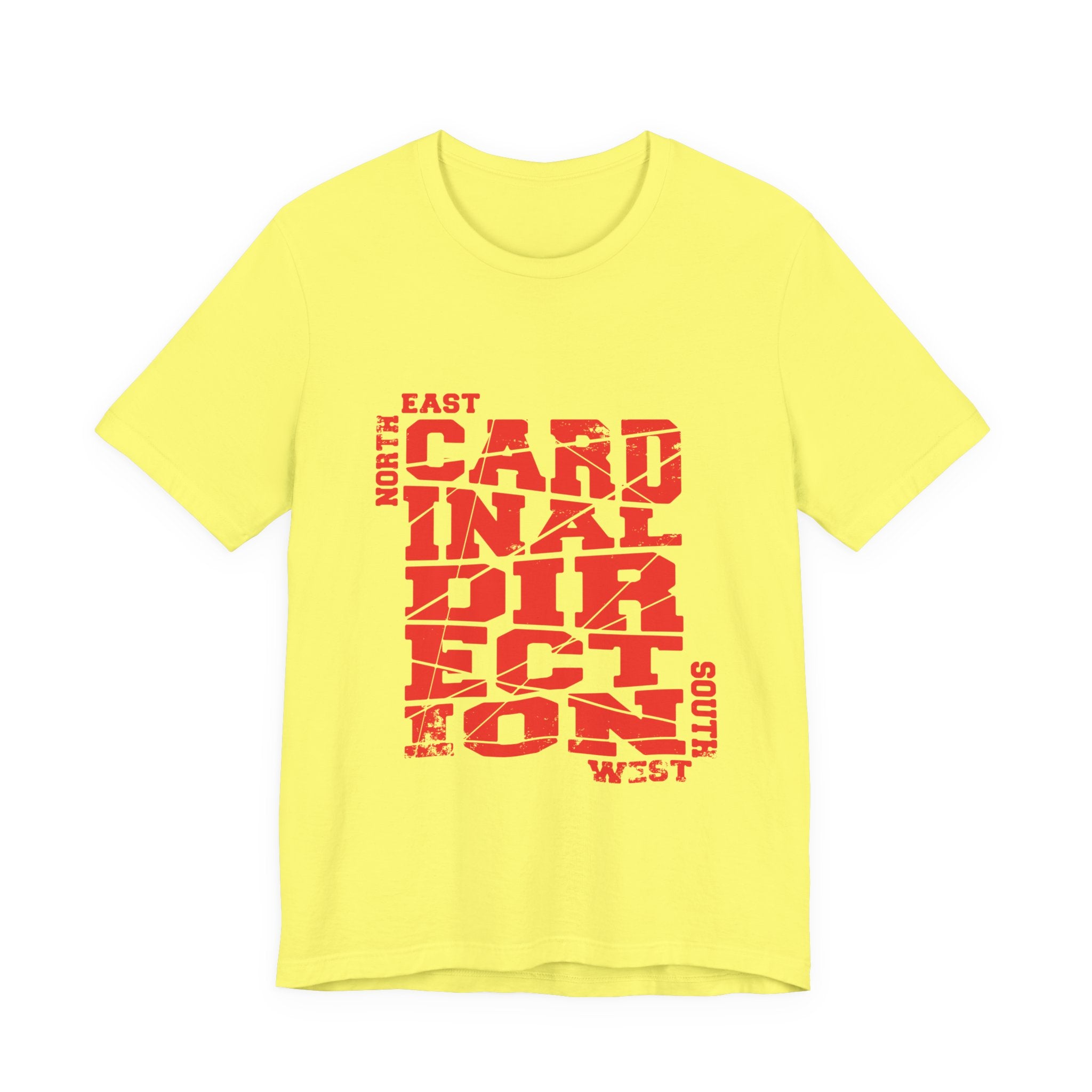 Cardinal Direction Tee — Compass Typography T‑Shirt (North East South West)