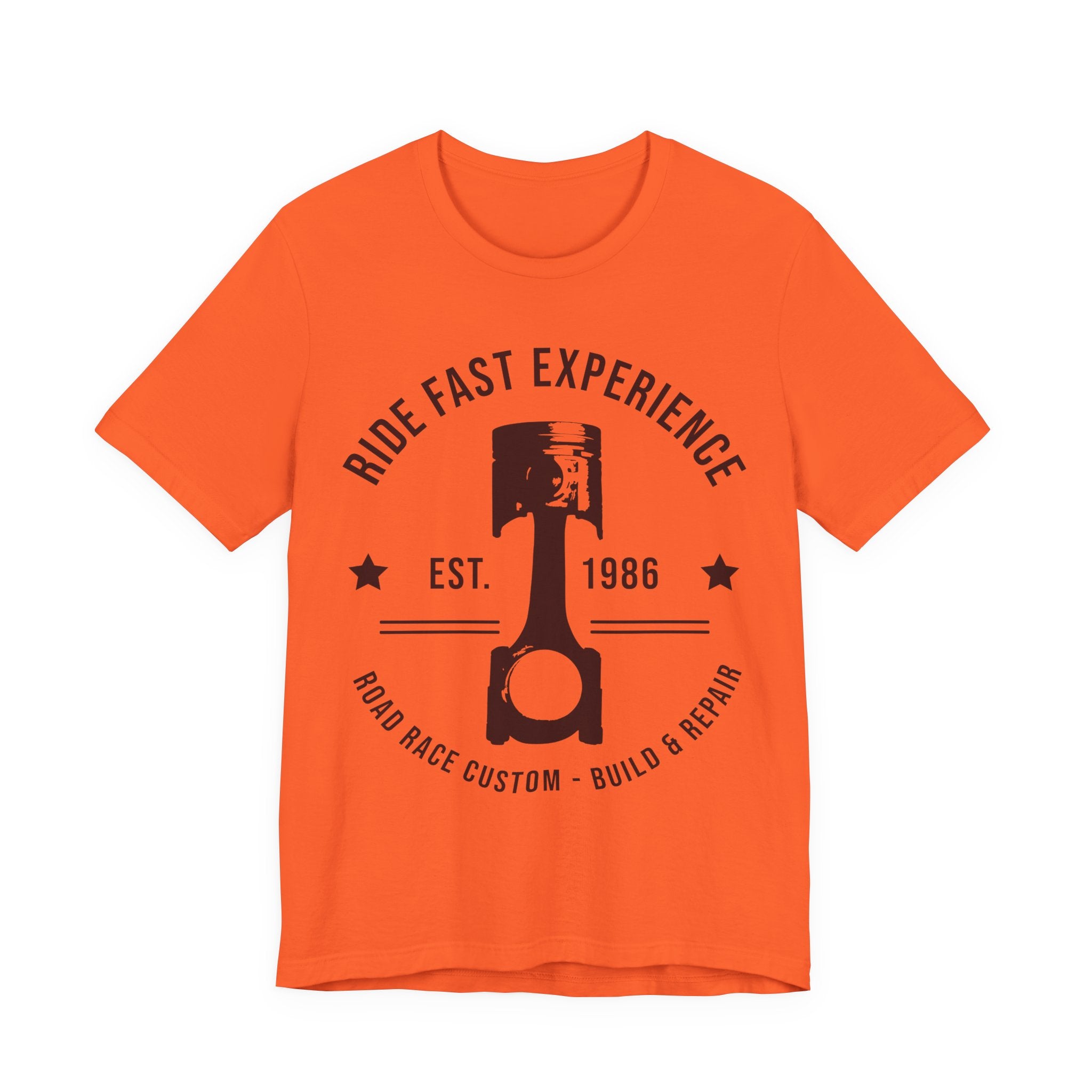 Ride Fast Experience Tee — Vintage Motorcycle Engine Shirt (Est. 1986)