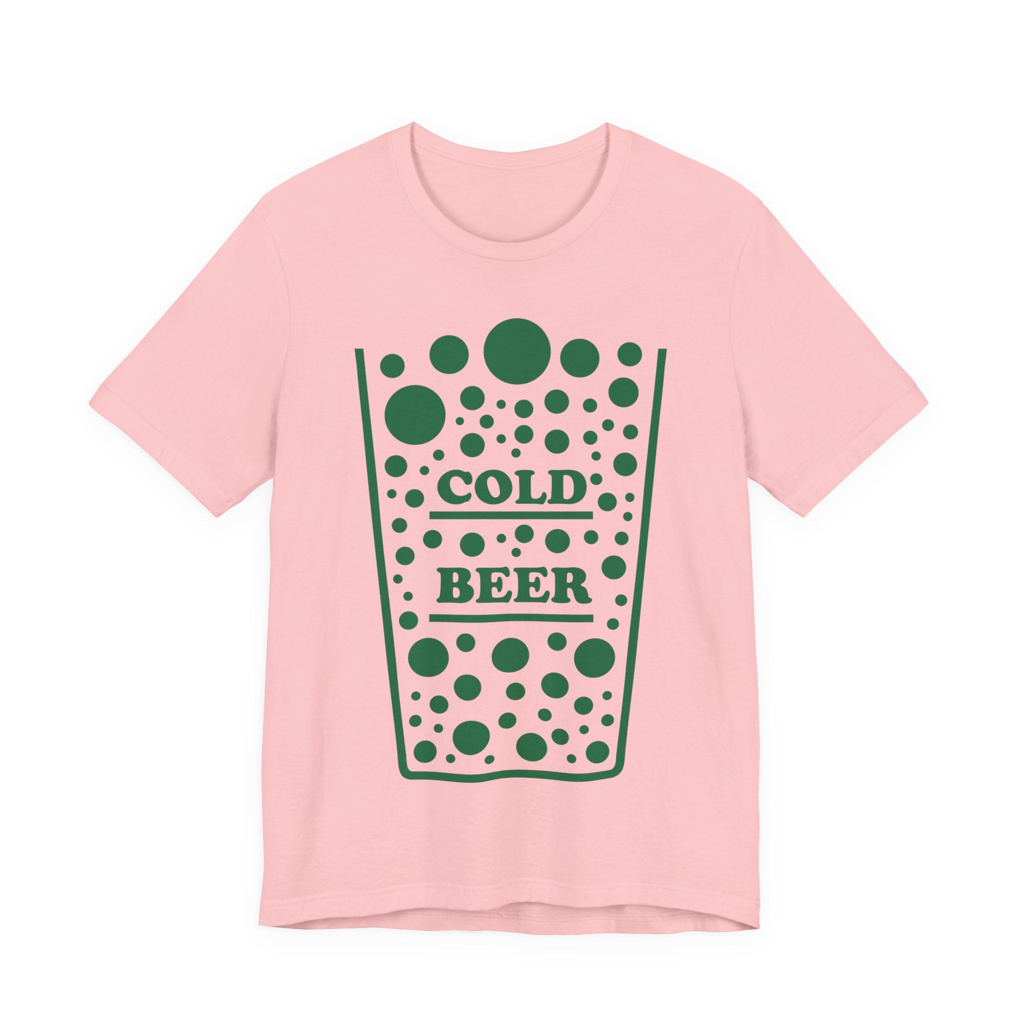 Cold Beer Glass T-Shirt – Retro Bubbly Beer Graphic Tee