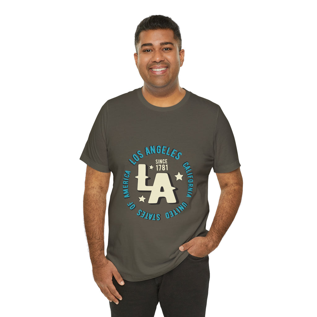 Los Angeles LA Vintage Circle Graphic Tee