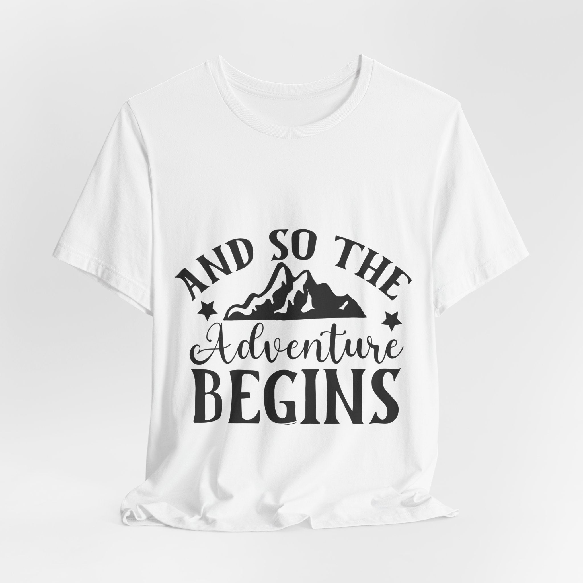 Adventure Begins T-Shirt — "And So The Adventure Begins" Mountain Tee