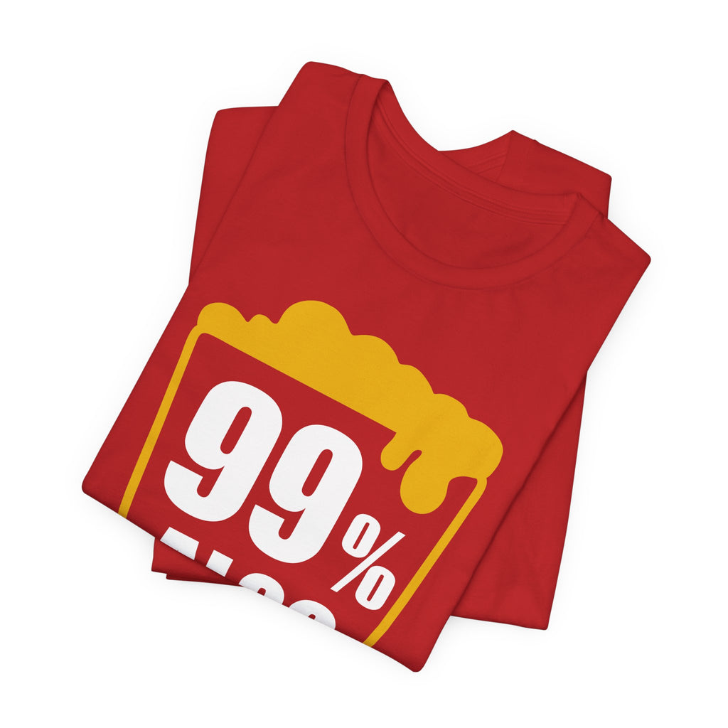 99% Alcohol Beer Glass Graphic Tee