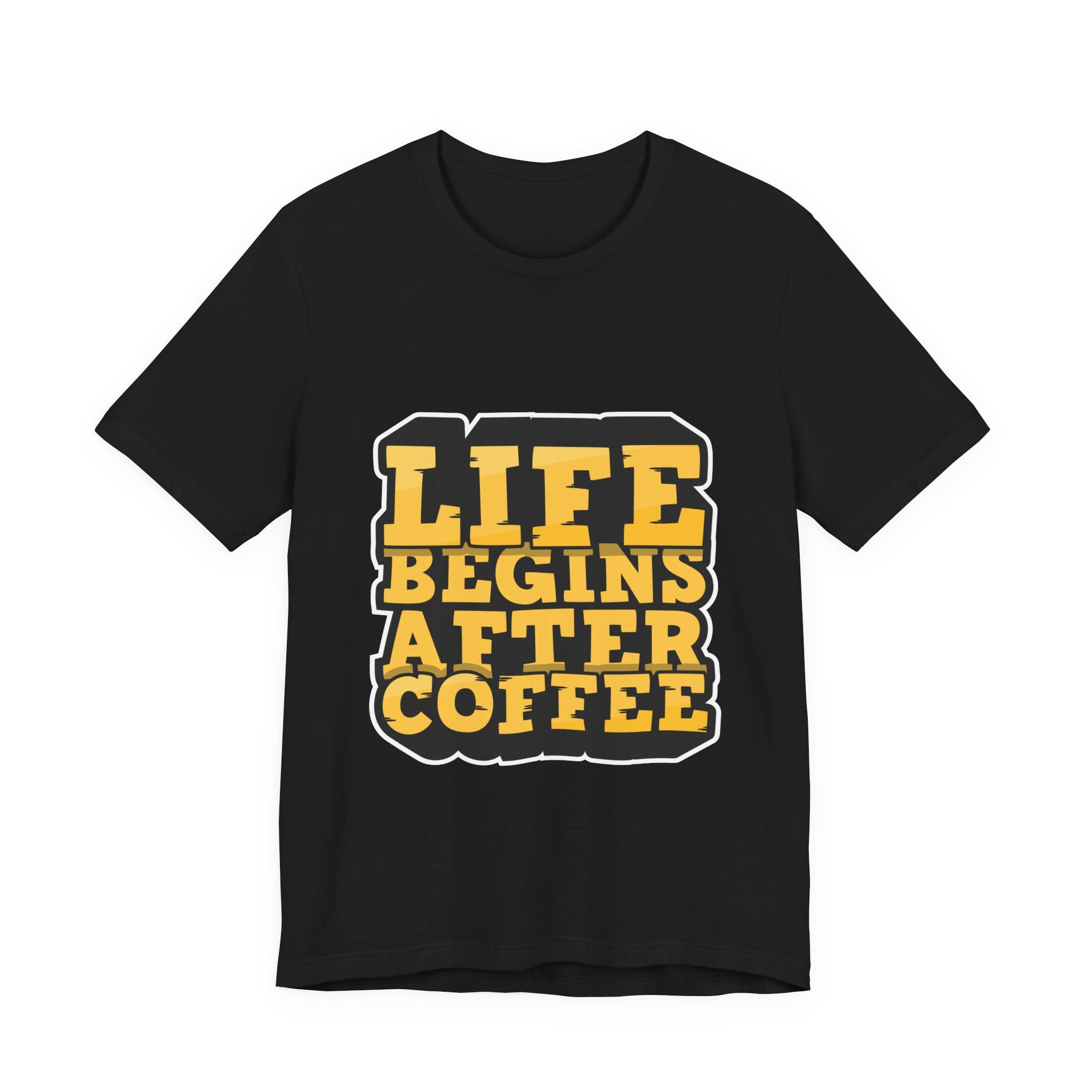 Coffee T-Shirt — "Life Begins After Coffee" Retro Graphic Tee