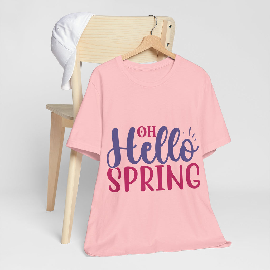 Hello Spring T-Shirt – "Oh Hello Spring" Colorful Graphic Tee for Springtime