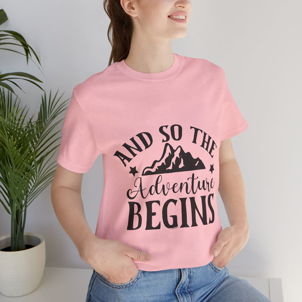 Adventure Begins T-Shirt — "And So The Adventure Begins" Mountain Tee