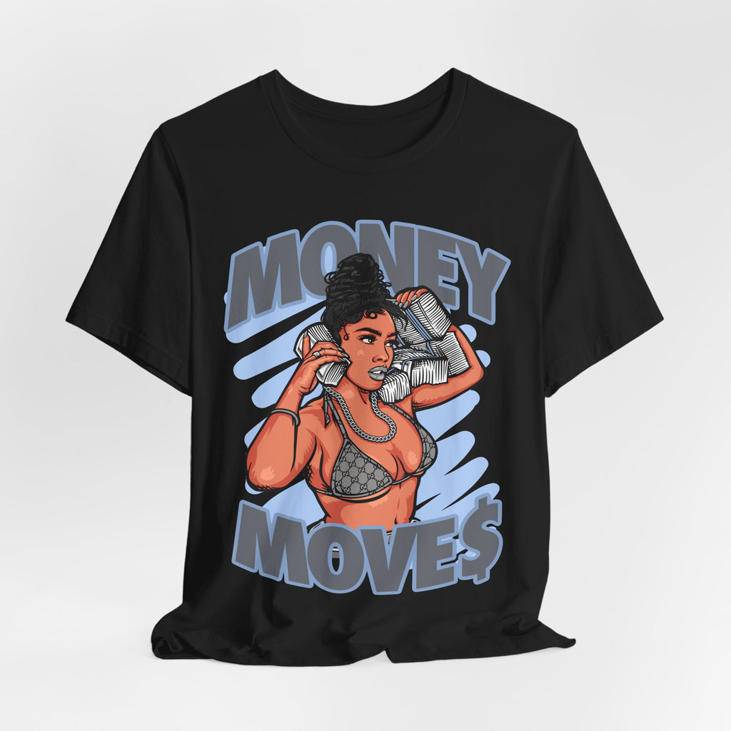Money Moves T-Shirt — Graphic 'Money Move' Woman with Cash Tee