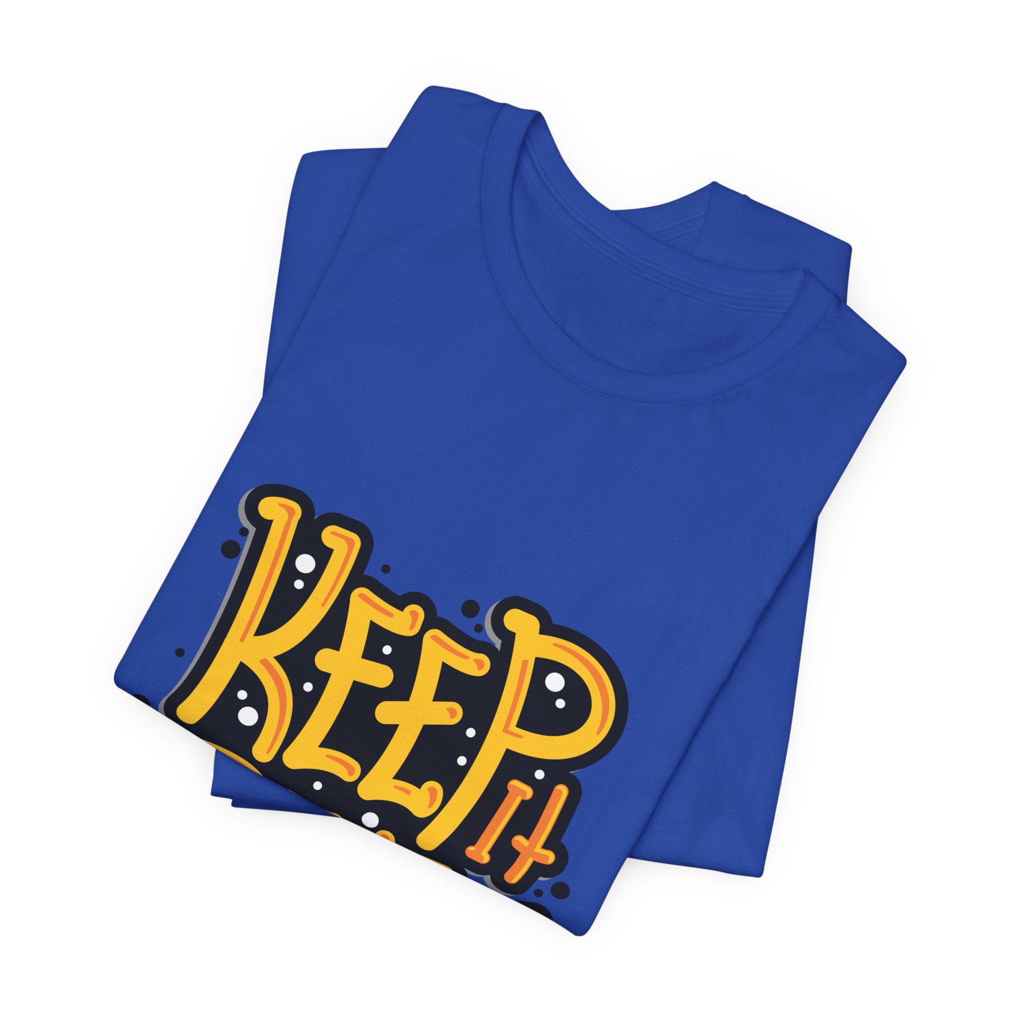 Keep It Real T-Shirt — Retro Yellow Hand-Lettered Graphic Tee