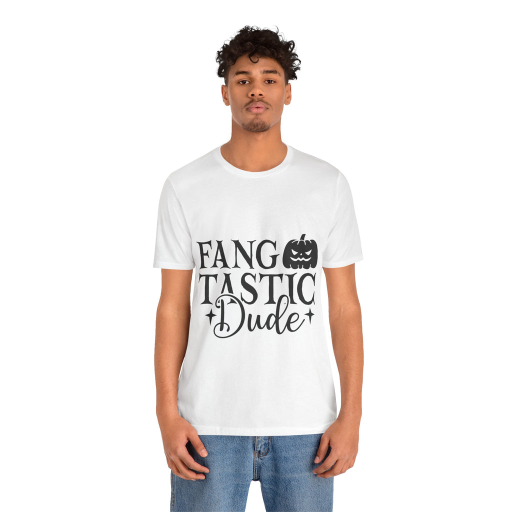 Fangtastic Dude Halloween Tee — Funny Pumpkin Vampire Graphic T-Shirt