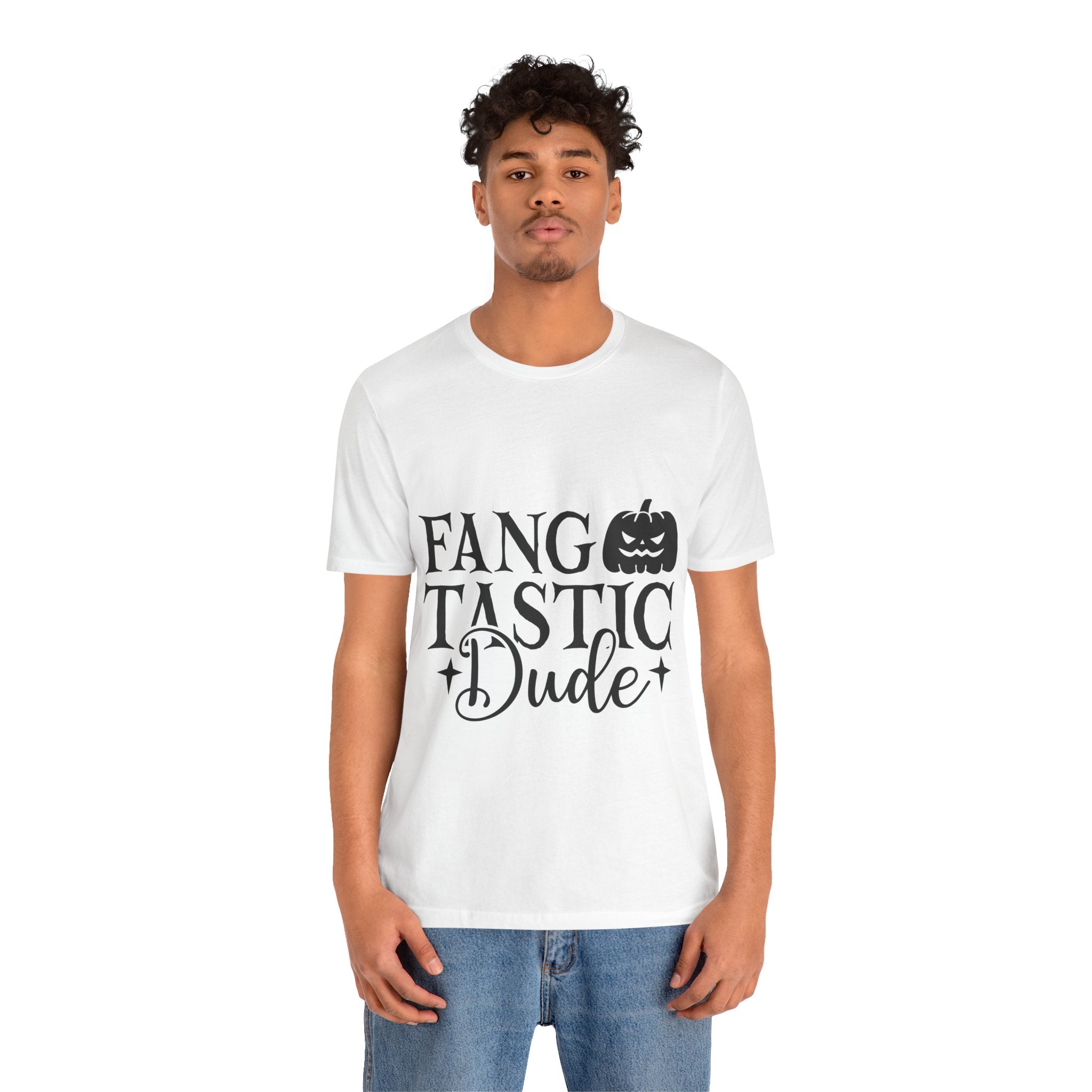 Fangtastic Dude Halloween Tee — Funny Pumpkin Vampire Graphic T-Shirt