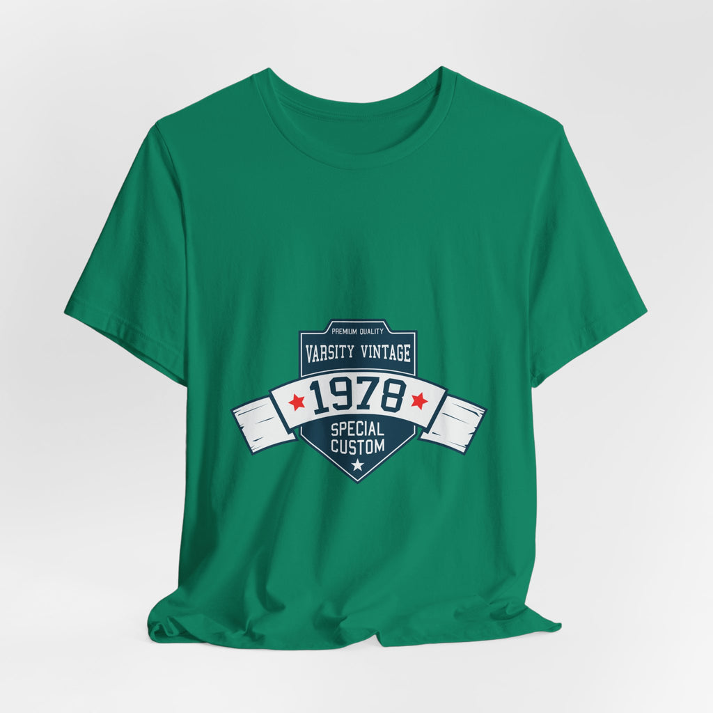 1978 Varsity Vintage Tee — Retro Custom Year Birthday Shirt