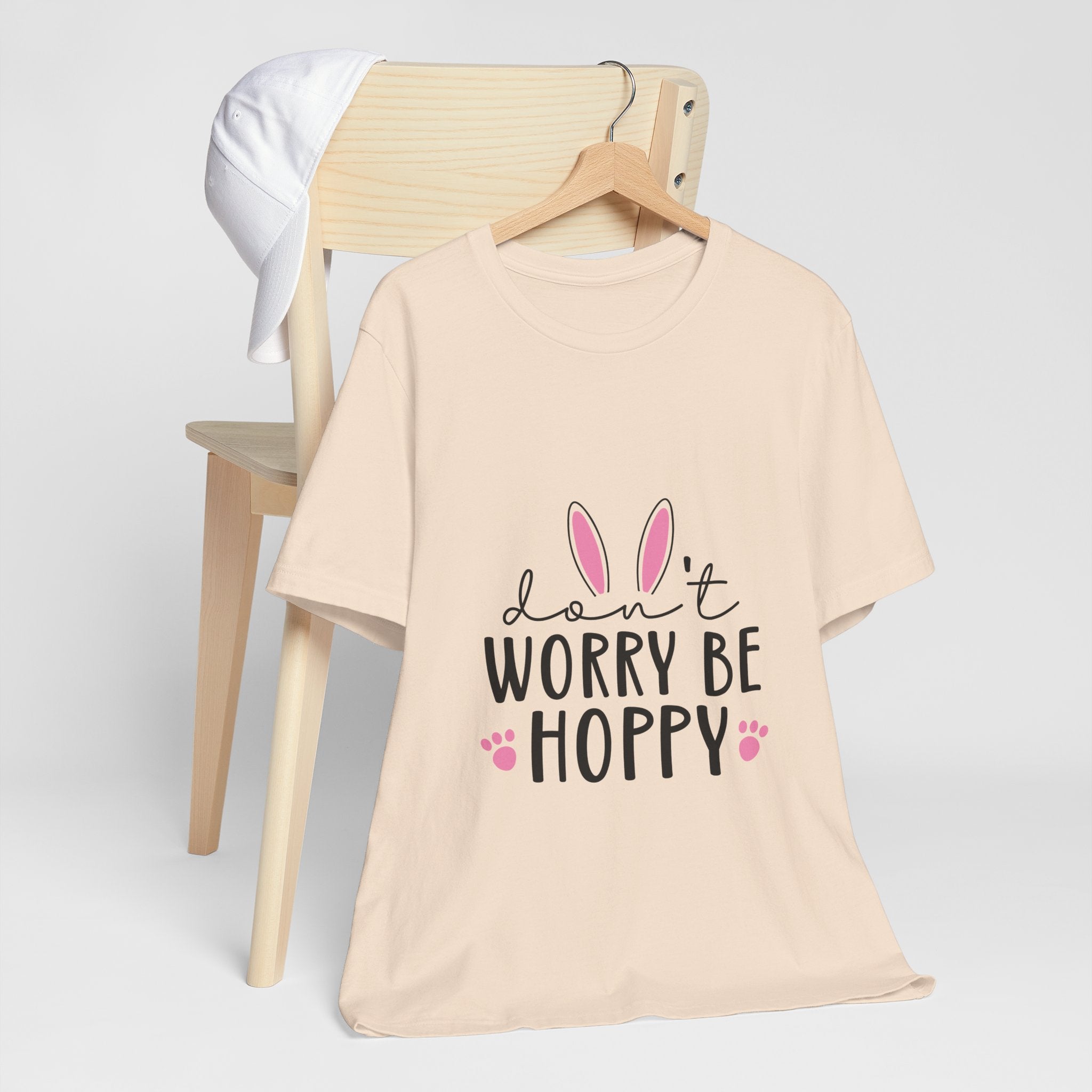 Don’t Worry Be Hoppy Bunny T-Shirt — Cute Easter Graphic Tee