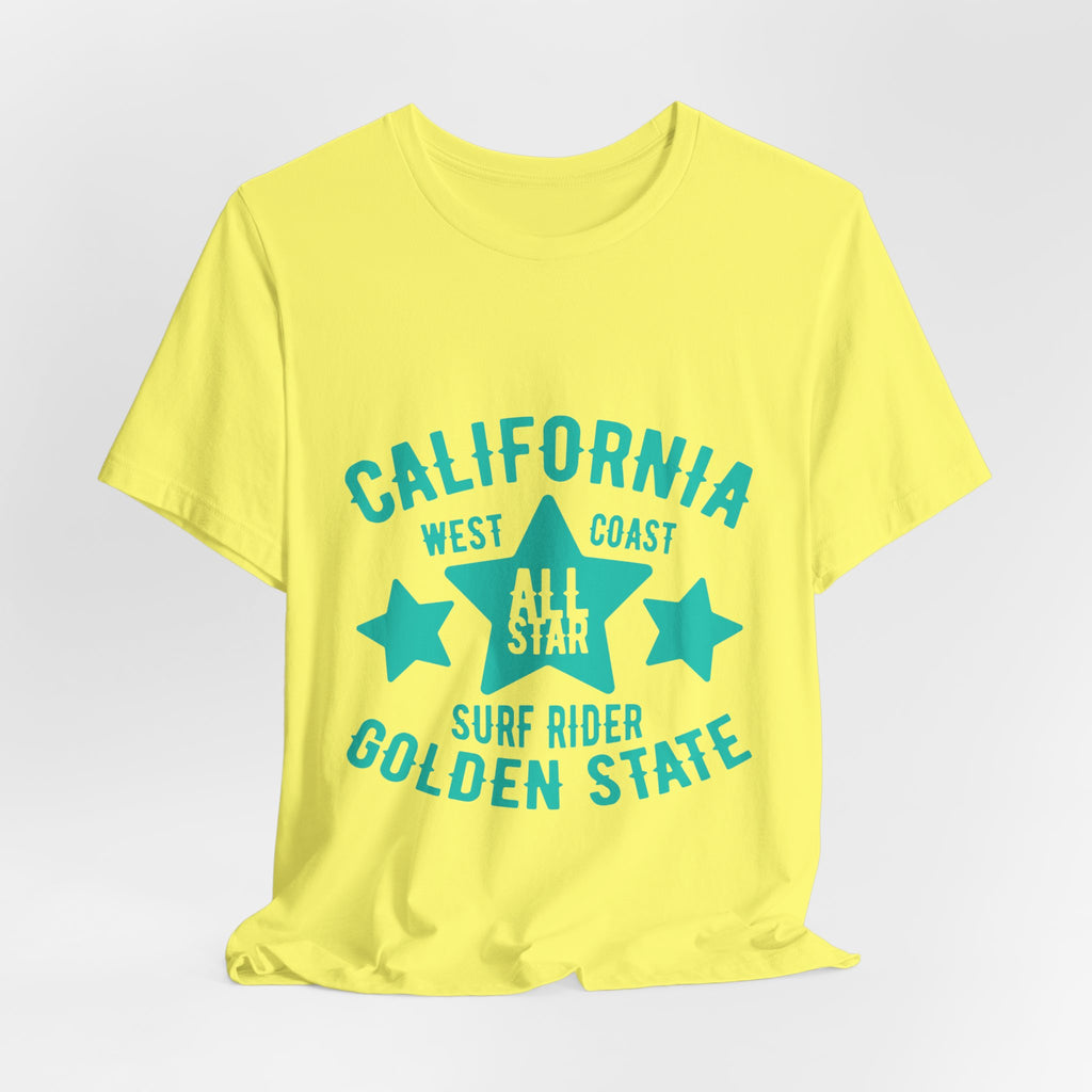 California Golden State Surf Rider Tee — West Coast All Star Graphic T-Shirt