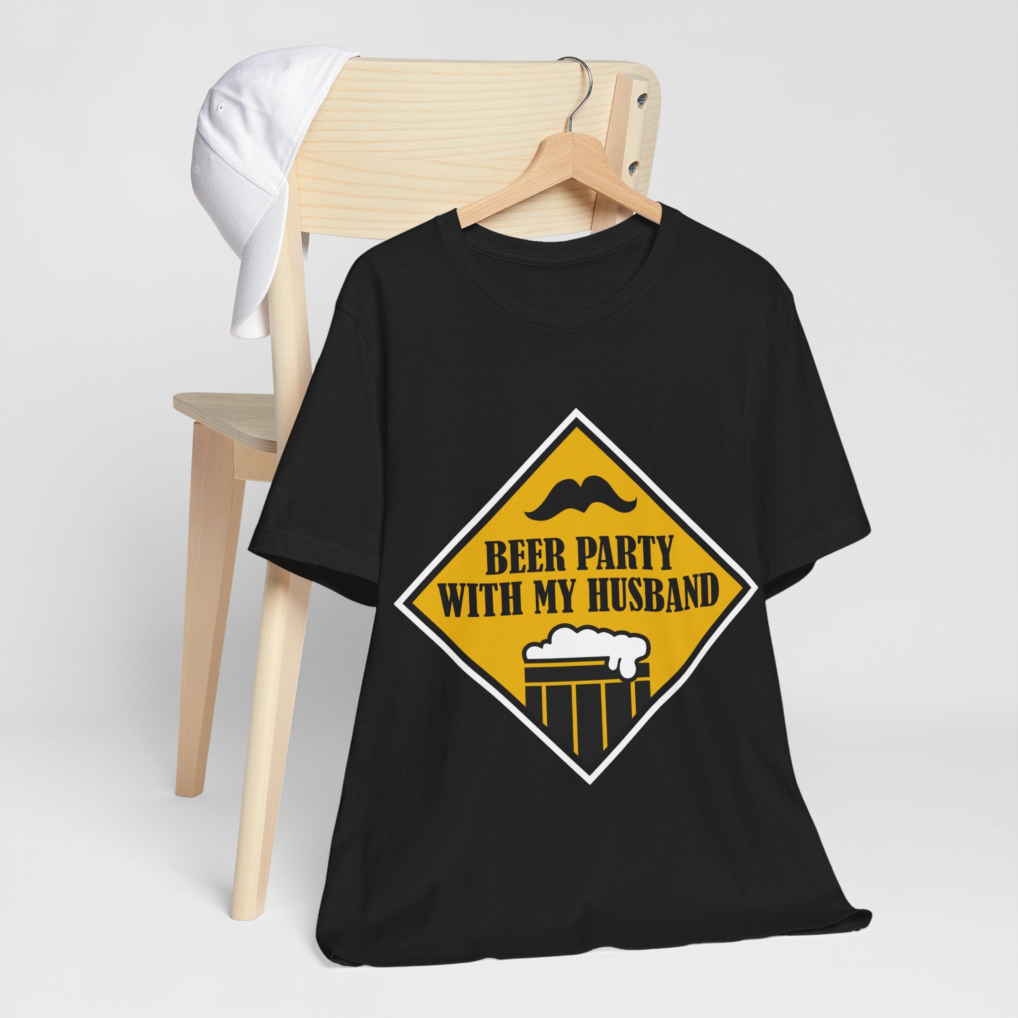Beer Party With My Husband T-Shirt — Funny Couples Beer Tee