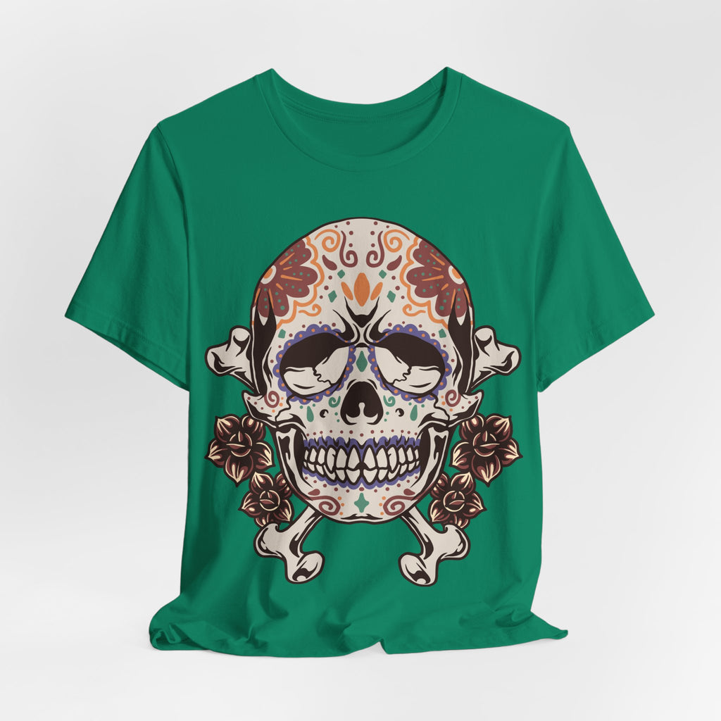 Sugar Skull Tee — Floral Day of the Dead Skull T-Shirt