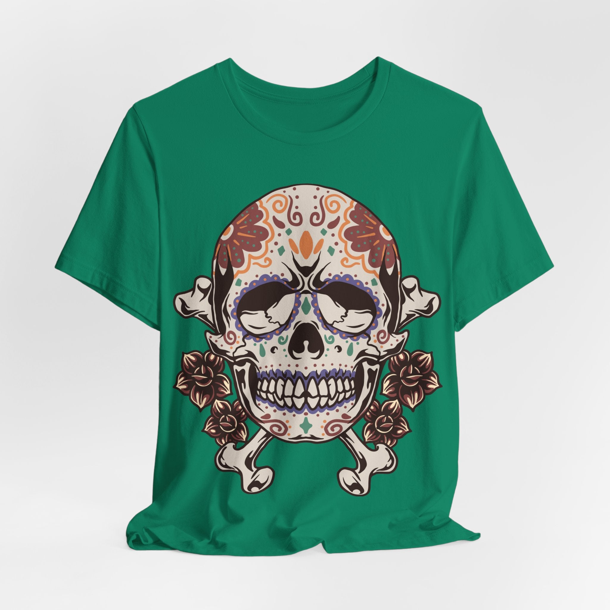 Sugar Skull Tee — Floral Day of the Dead Skull T-Shirt