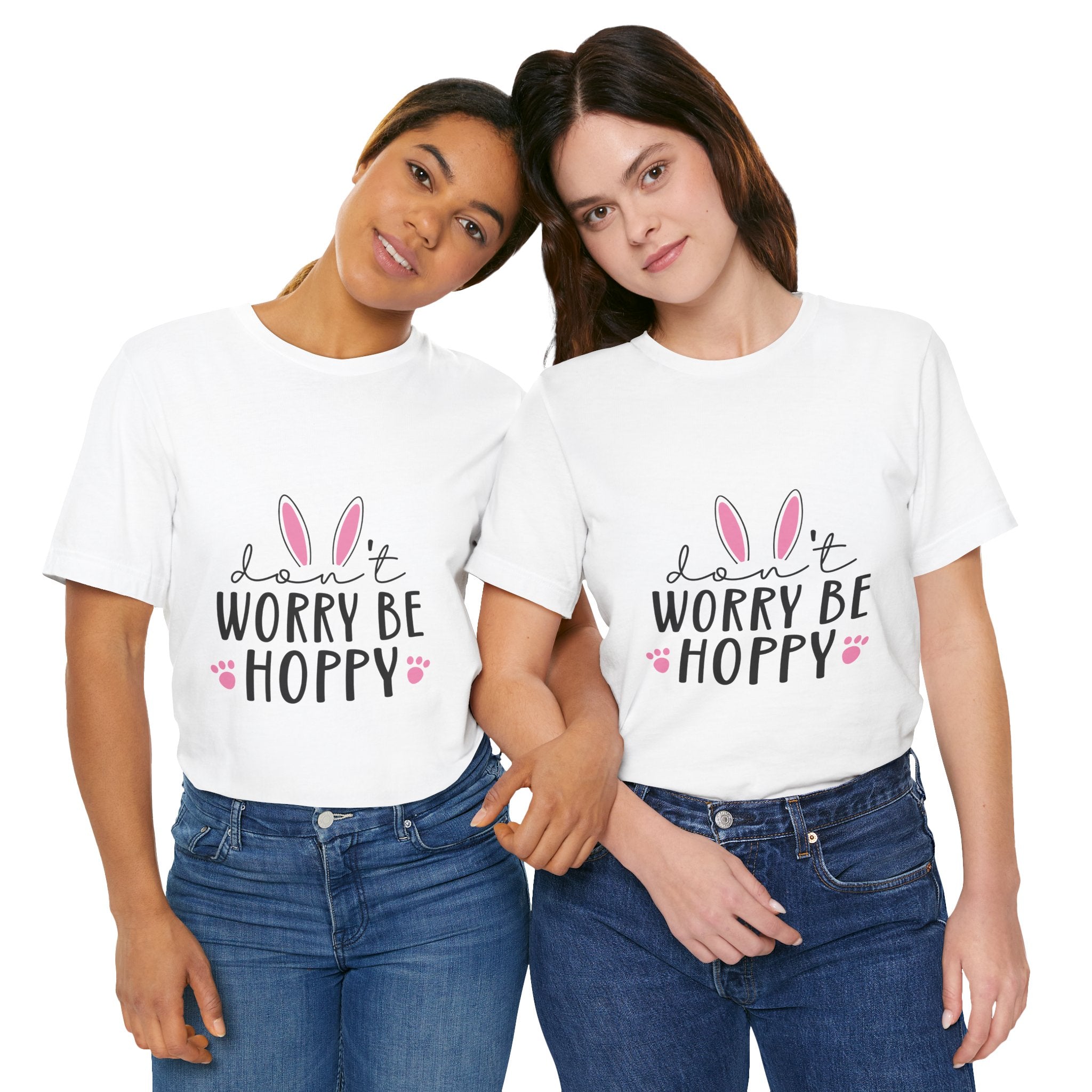 Don’t Worry Be Hoppy Bunny T-Shirt — Cute Easter Graphic Tee