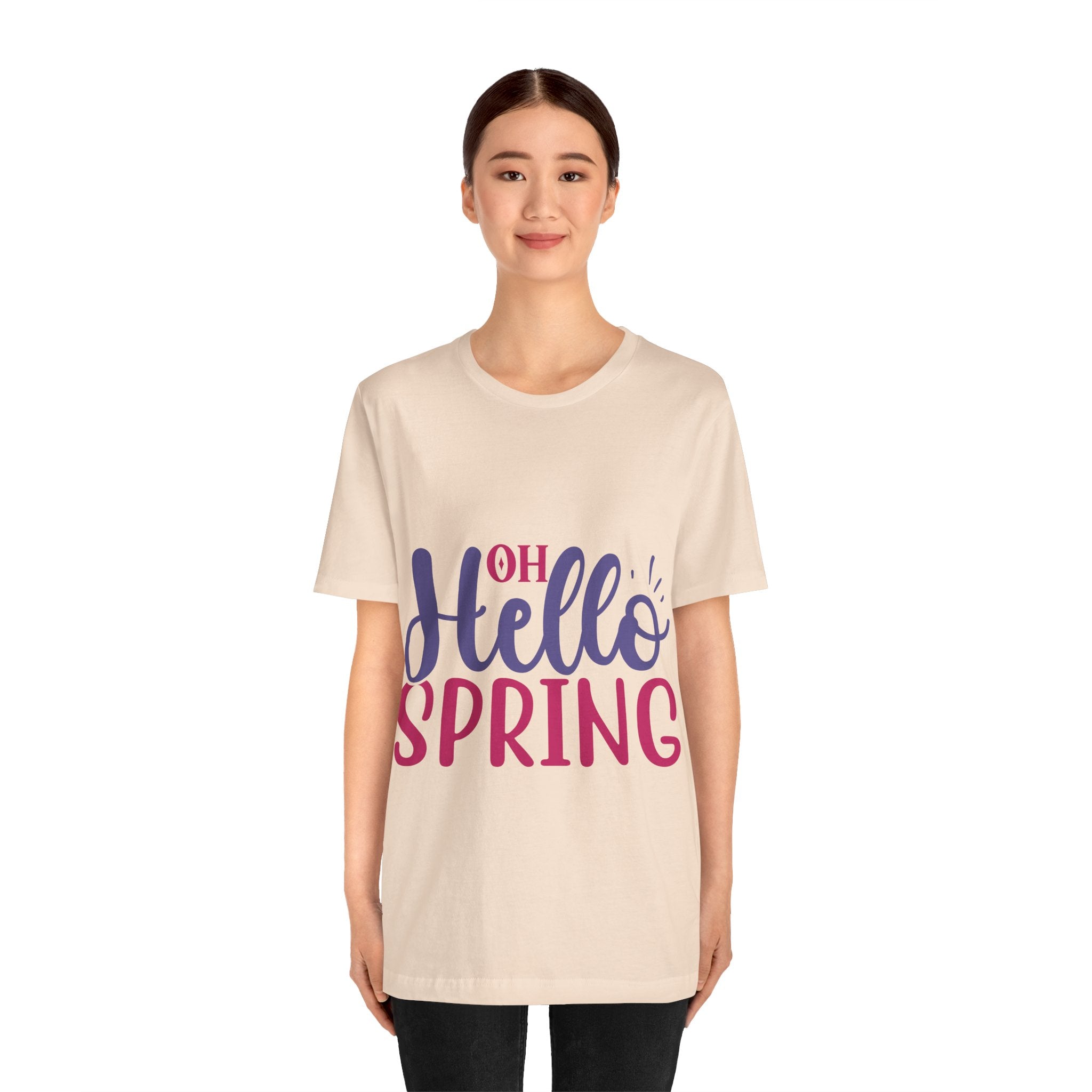 Hello Spring T-Shirt – "Oh Hello Spring" Colorful Graphic Tee for Springtime
