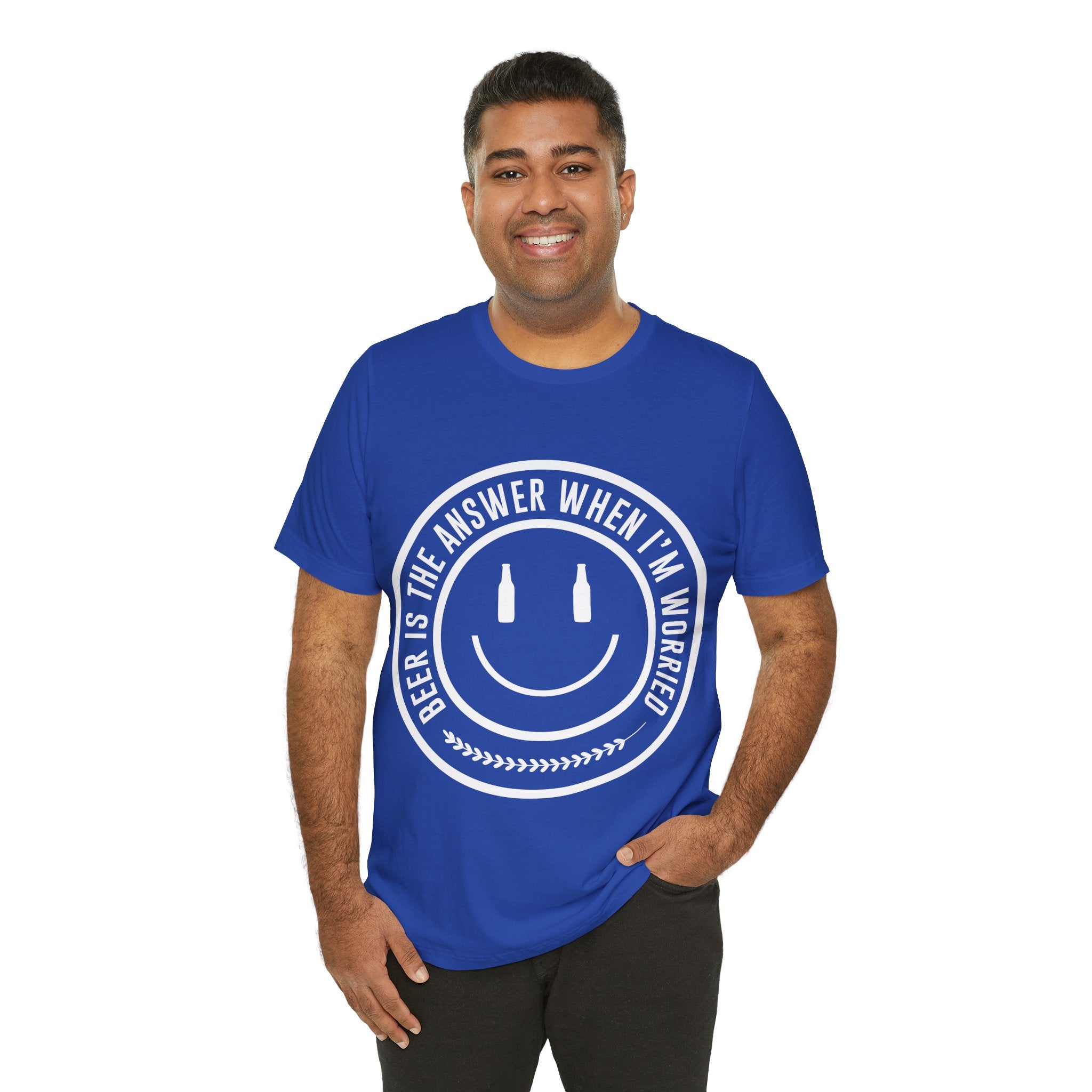 Beer Is The Answer T-Shirt — Funny Smiley Beer Graphic Tee