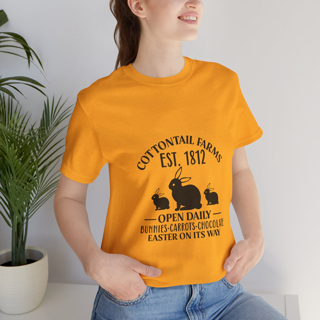 Easter Bunny Farm T-Shirt — "Cottontail Farms Est. 1812" Vintage Easter Tee