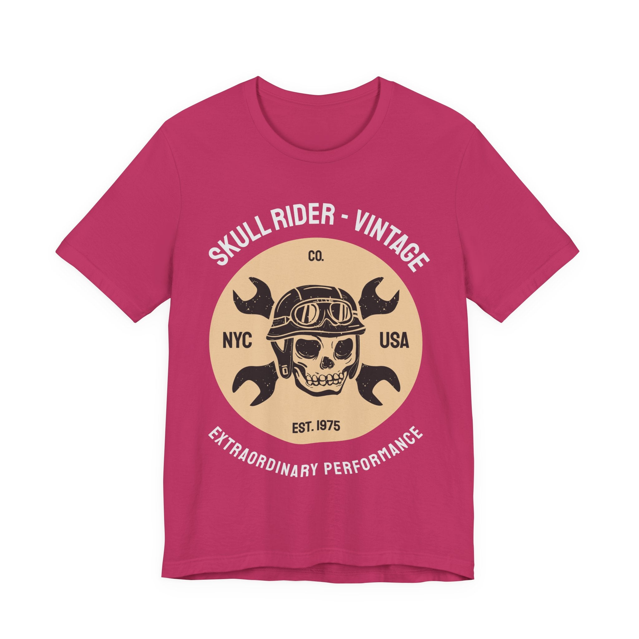 Skull Rider Vintage Motorcycle Tee — "Skull Rider" Graphic Shirt