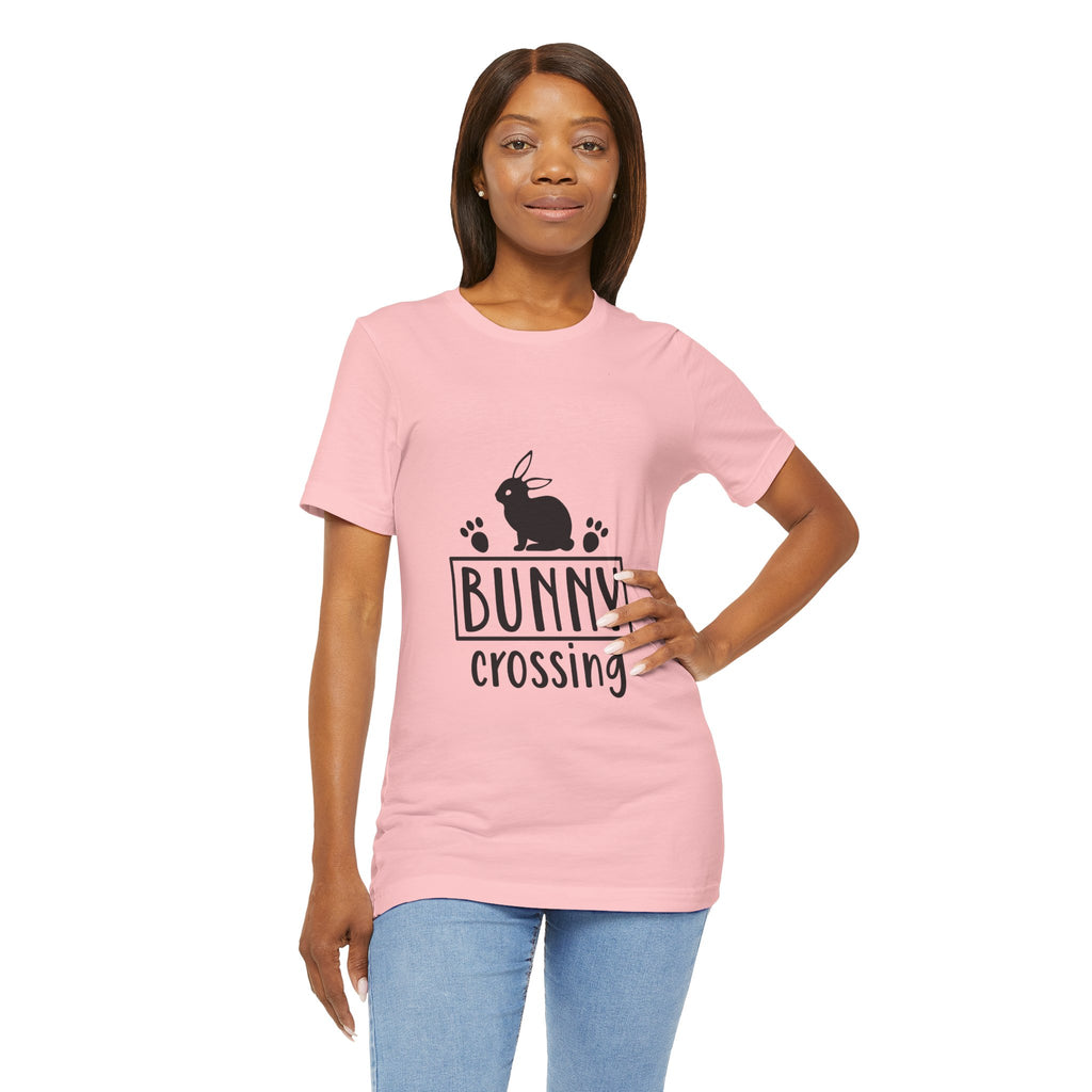 Bunny Crossing T‑Shirt — Cute Rabbit Graphic Tee for Easter & Animal Lovers