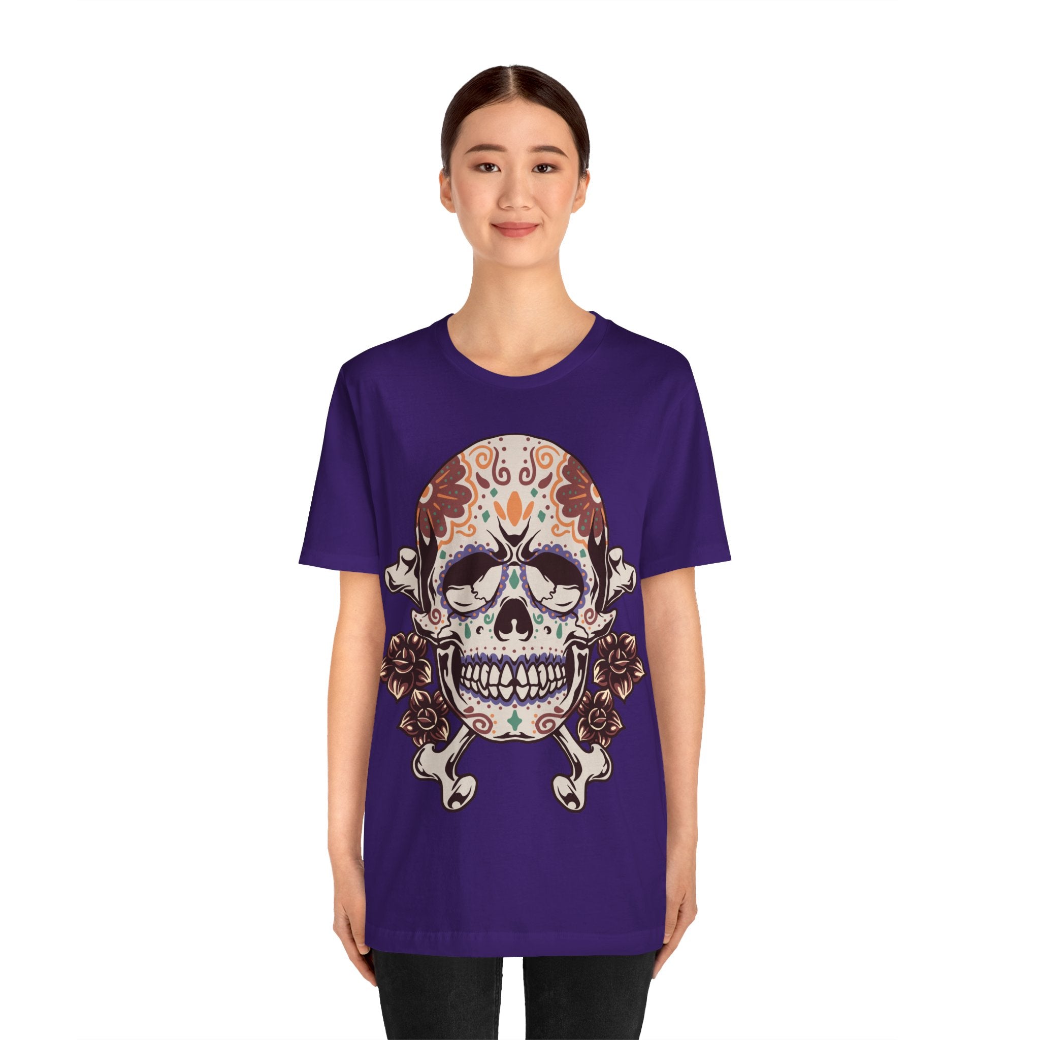 Sugar Skull Tee — Floral Day of the Dead Skull T-Shirt