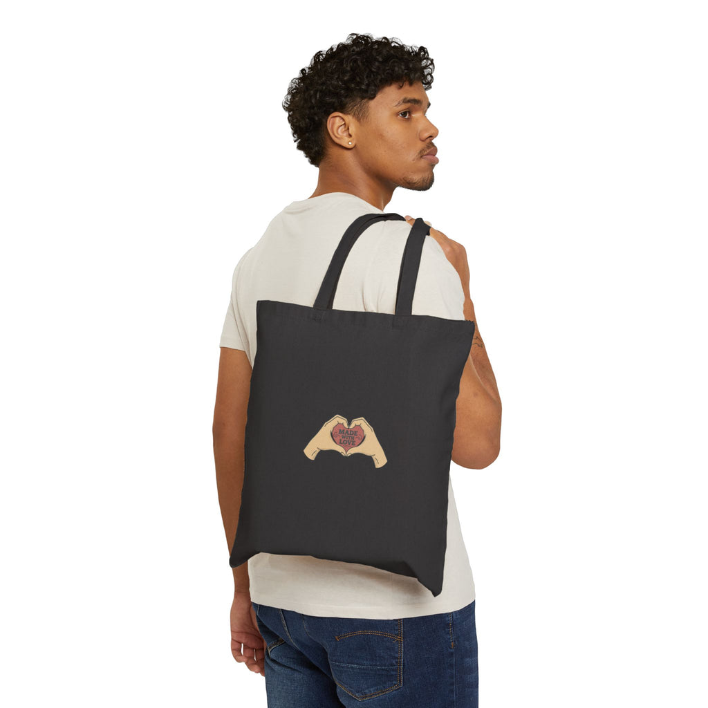 Canvas Tote Bag — Heart Hands Design Eco-Friendly Shopper