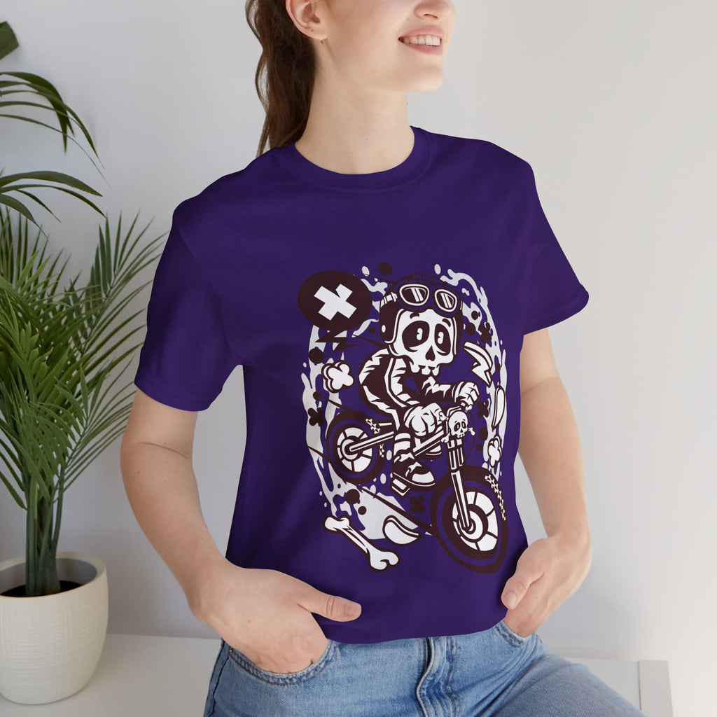 Skull Moto Dirt Bike Tee — Retro Biker Graphic T-Shirt