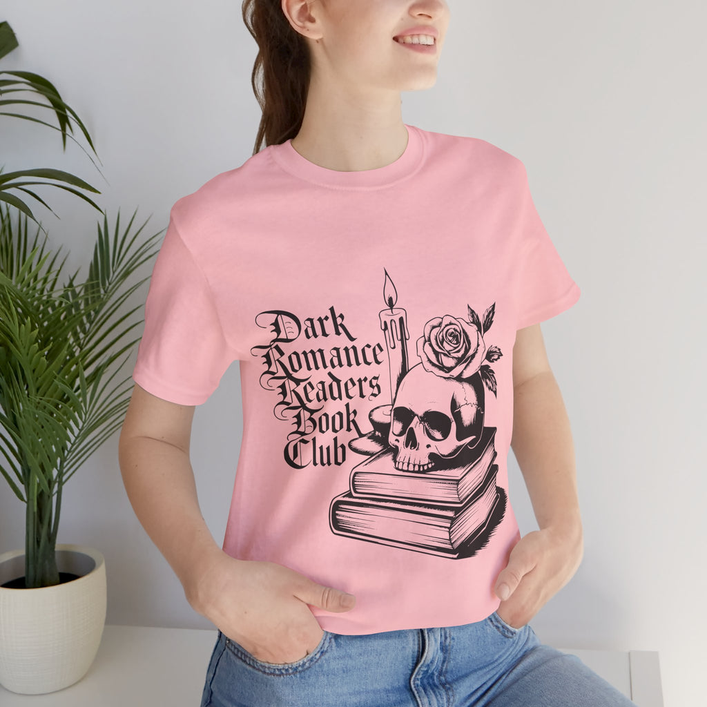Dark Romance Readers Book Club Tee — Gothic Skull & Rose Booklover Shirt