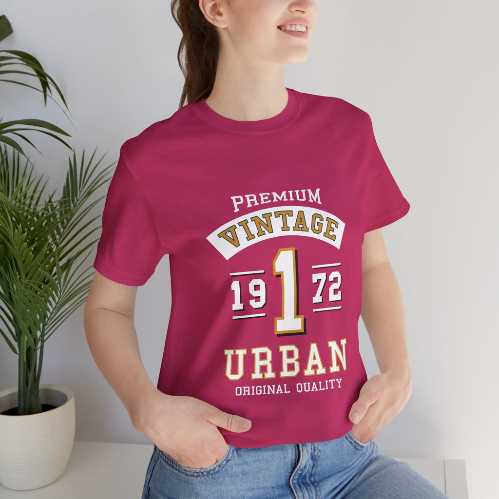 Vintage 1972 Urban Tee — Premium Retro Number 1 Graphic T-Shirt