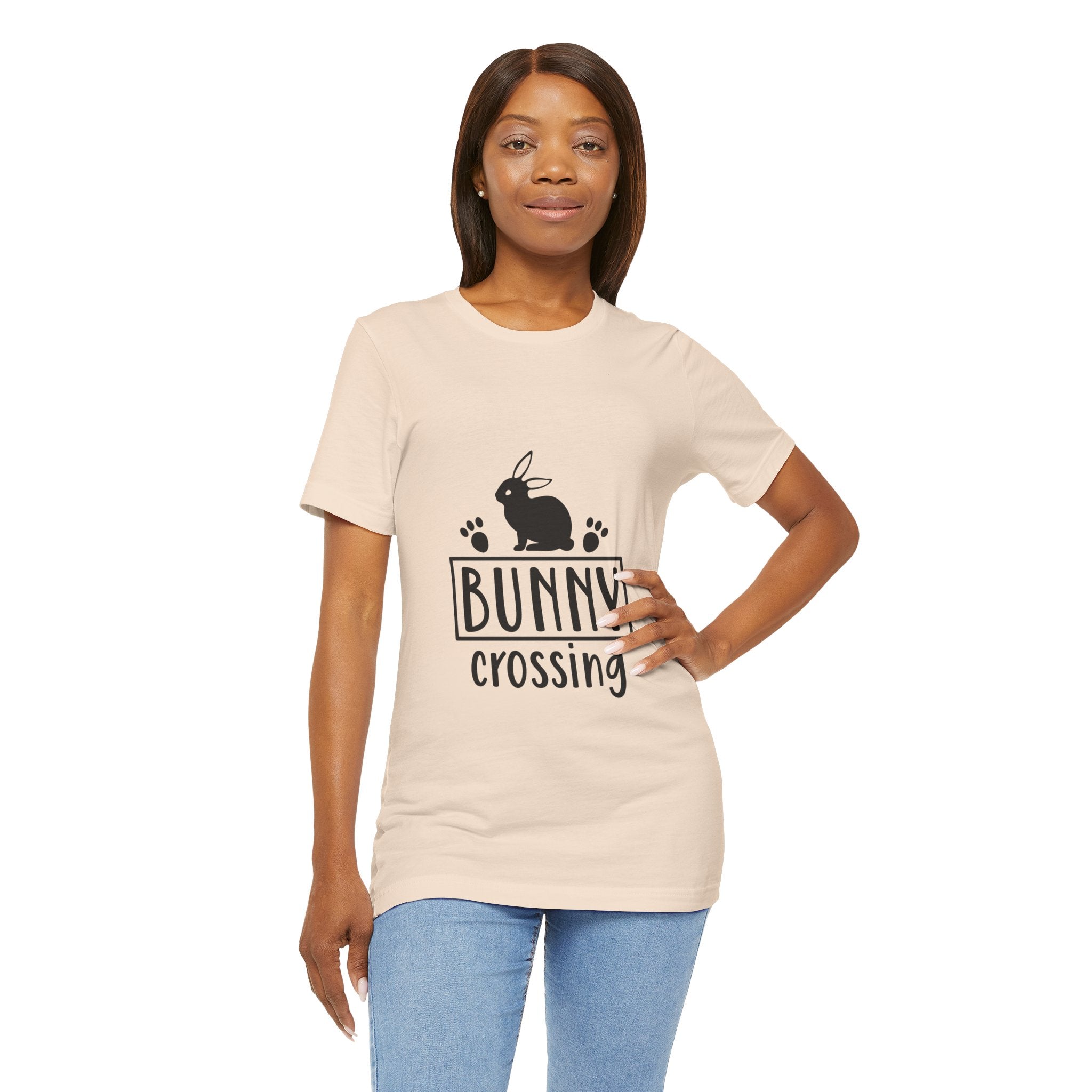 Bunny Crossing T‑Shirt — Cute Rabbit Graphic Tee for Easter & Animal Lovers