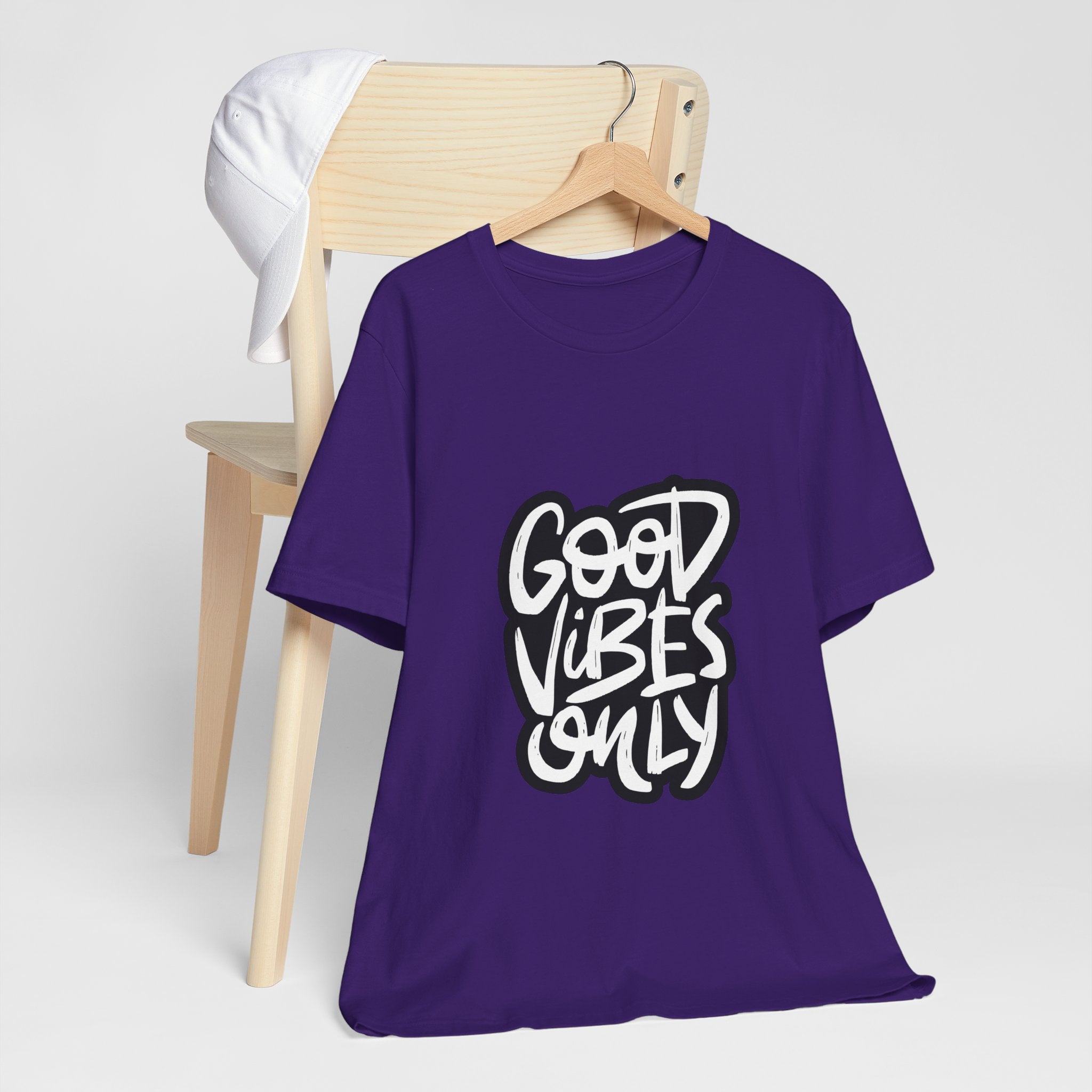 Good Vibes Only T-Shirt — Handlettered Positive Message Tee