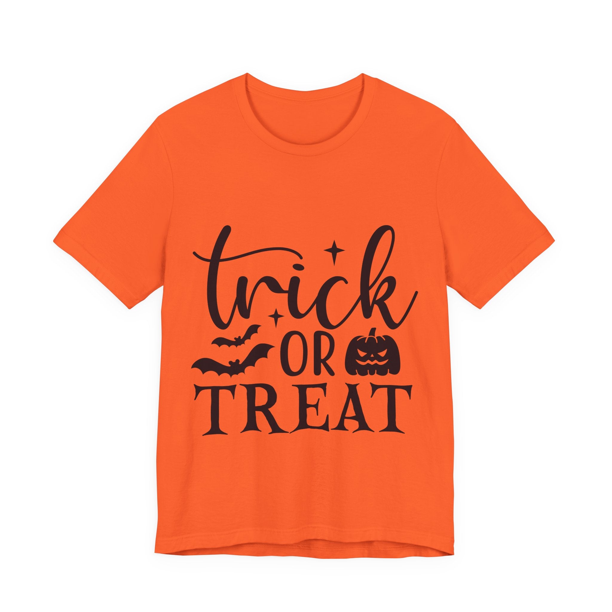 Trick or Treat Halloween T-Shirt — Pumpkin & Bats Spooky Tee