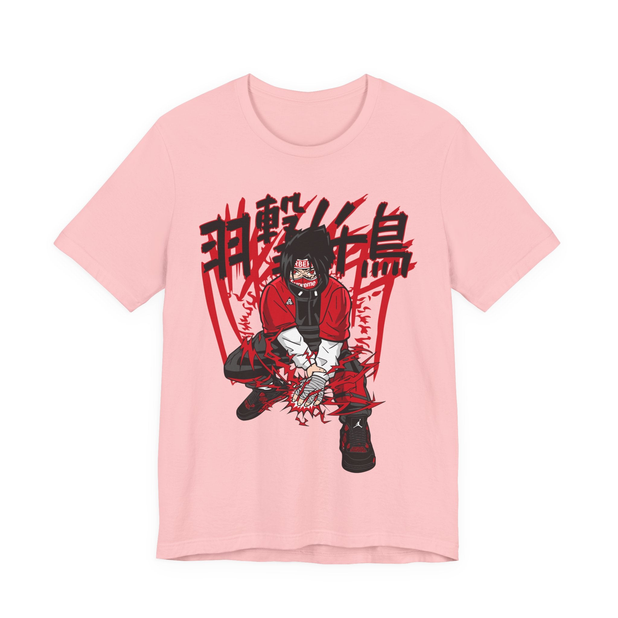 Anime Streetwear Tee — Red Samurai Graphic