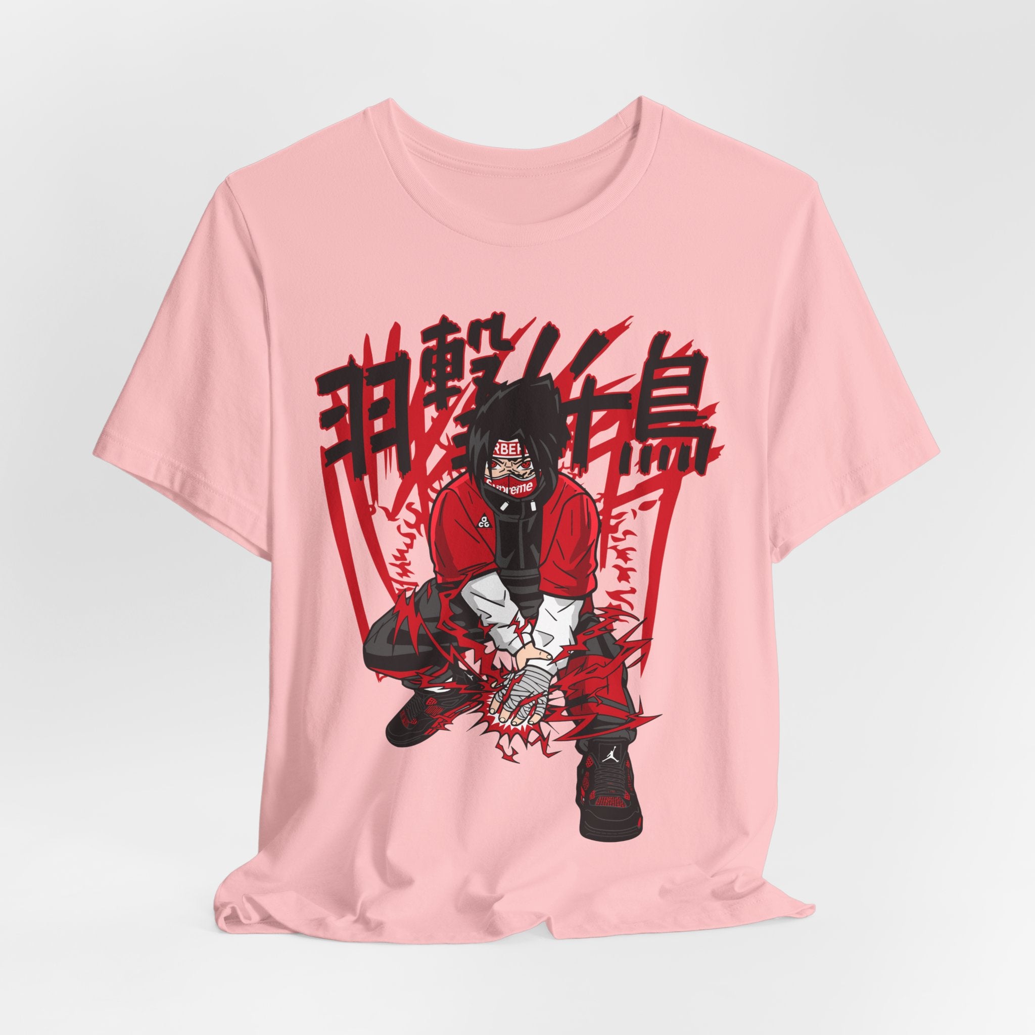 Anime Streetwear Tee — Red Samurai Graphic