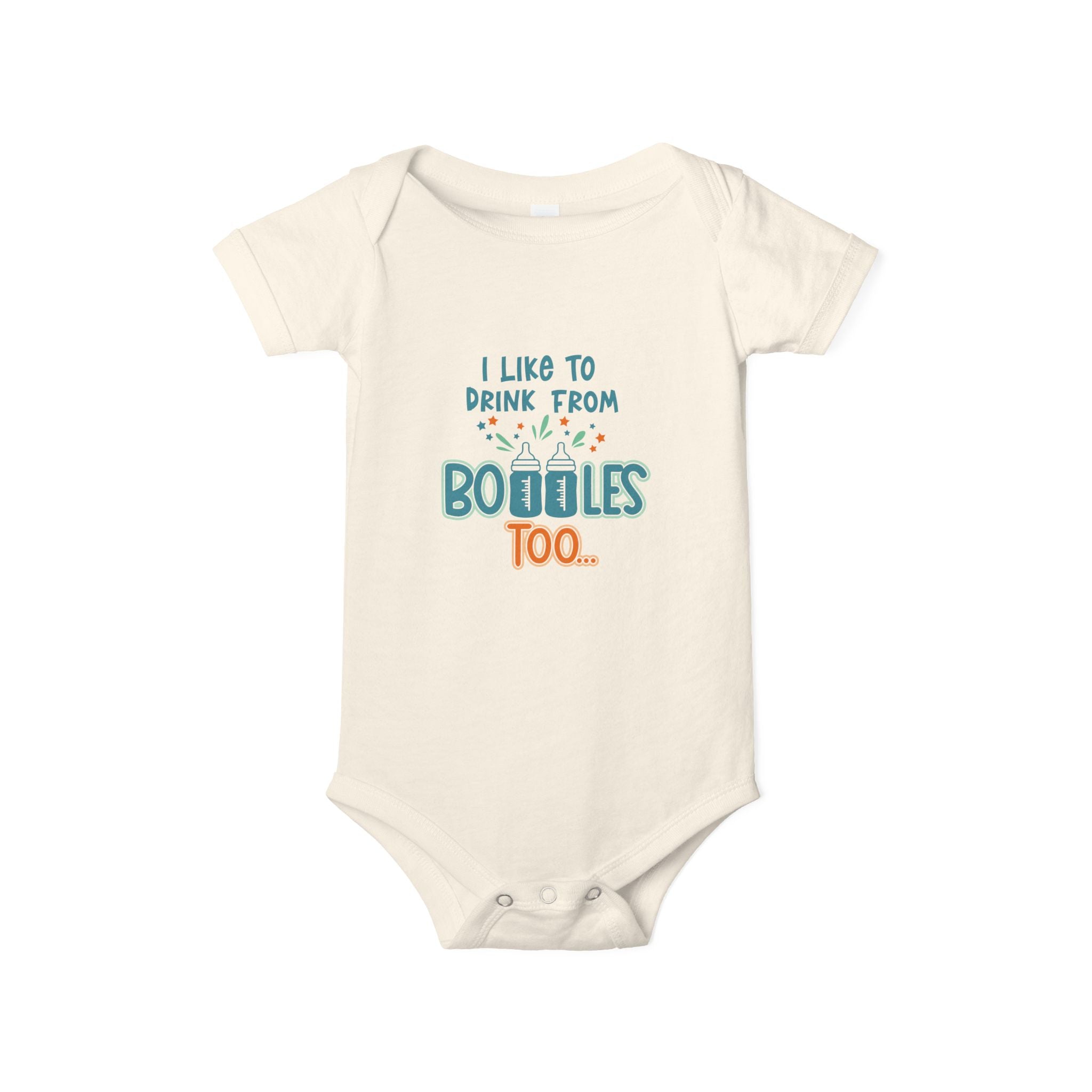 Infant One Piece – "I Like to Drink From Boobles Too" Cute Baby Bodysuit