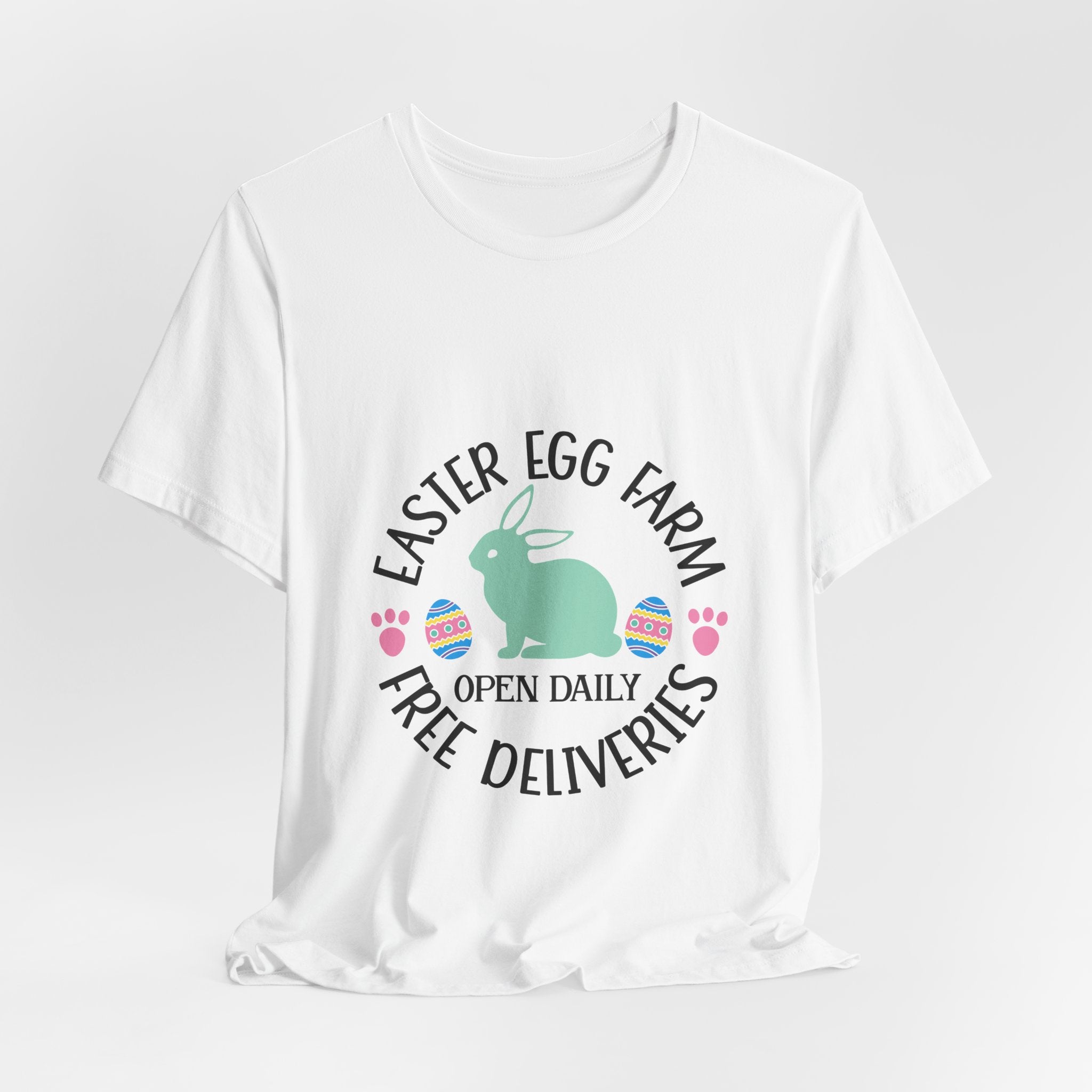 Easter Egg Farm T-Shirt – "Free Deliveries" Bunny Tee