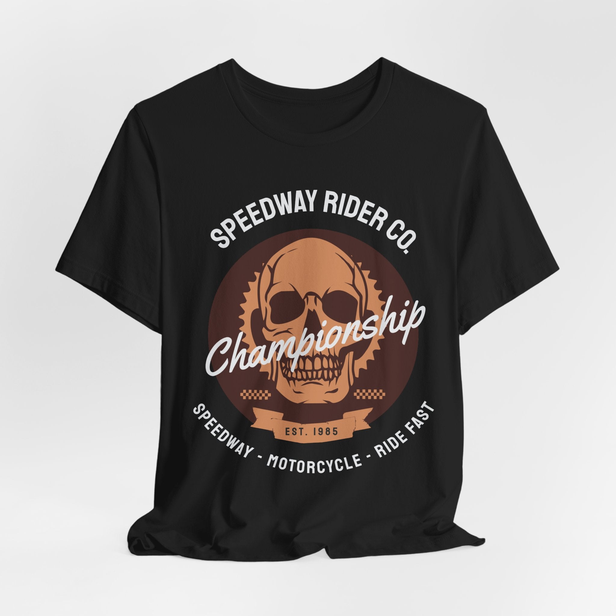 Motorcycle Skull Championship Tee — Speedway Rider Co. Graphic T‑Shirt