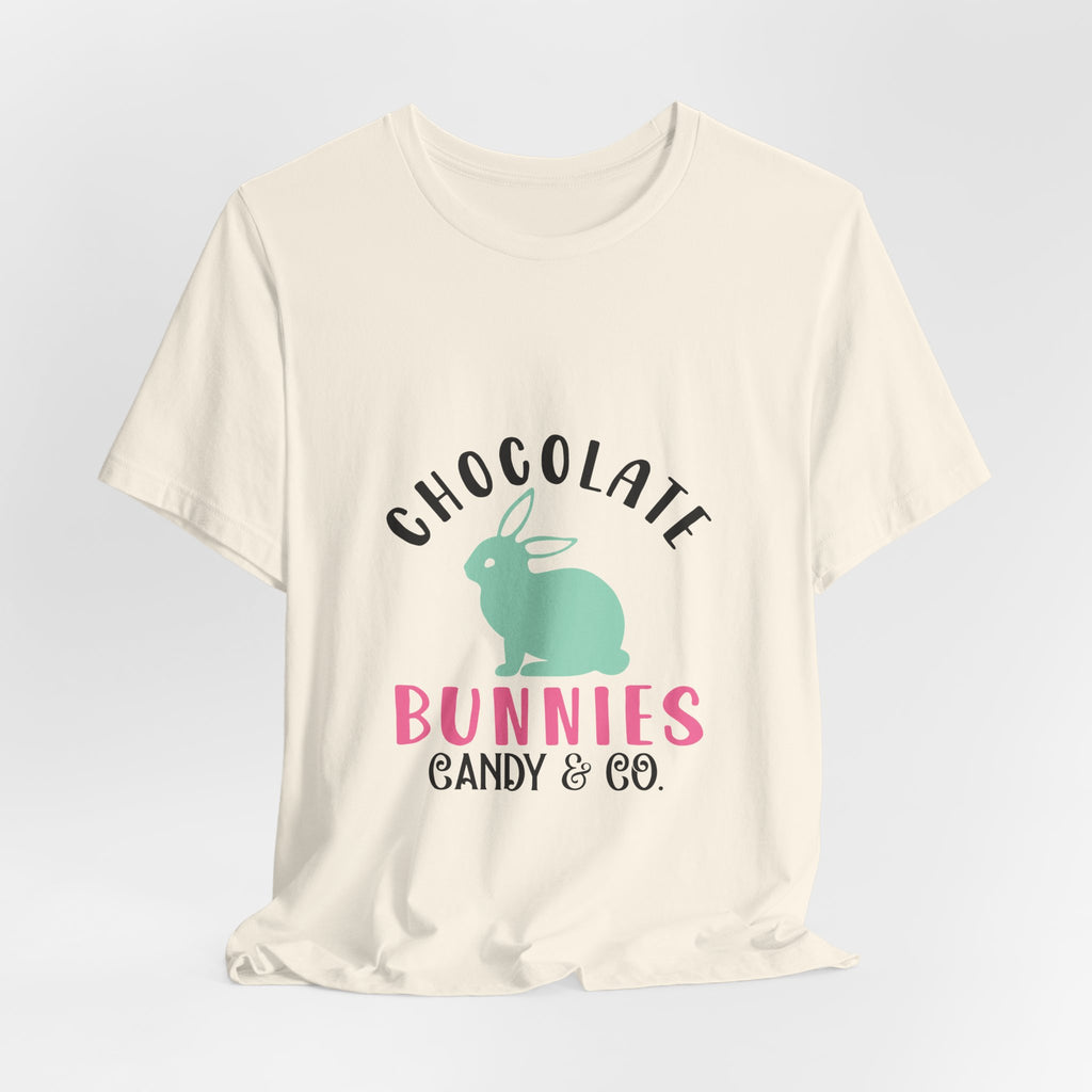 Chocolate Bunnies Tee — Pastel Easter Bunny Candy Shop Shirt