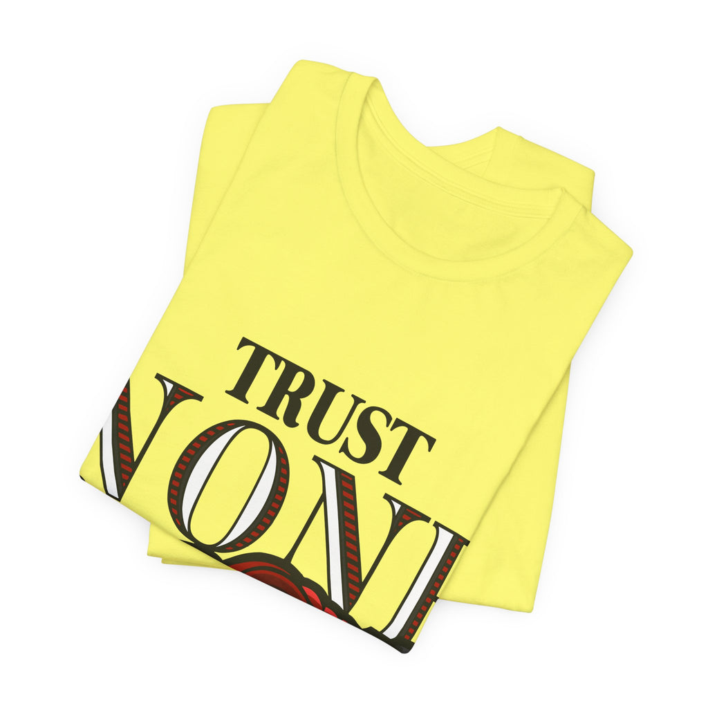 Trust None T-Shirt — Graphic Rose & Handshake Tee