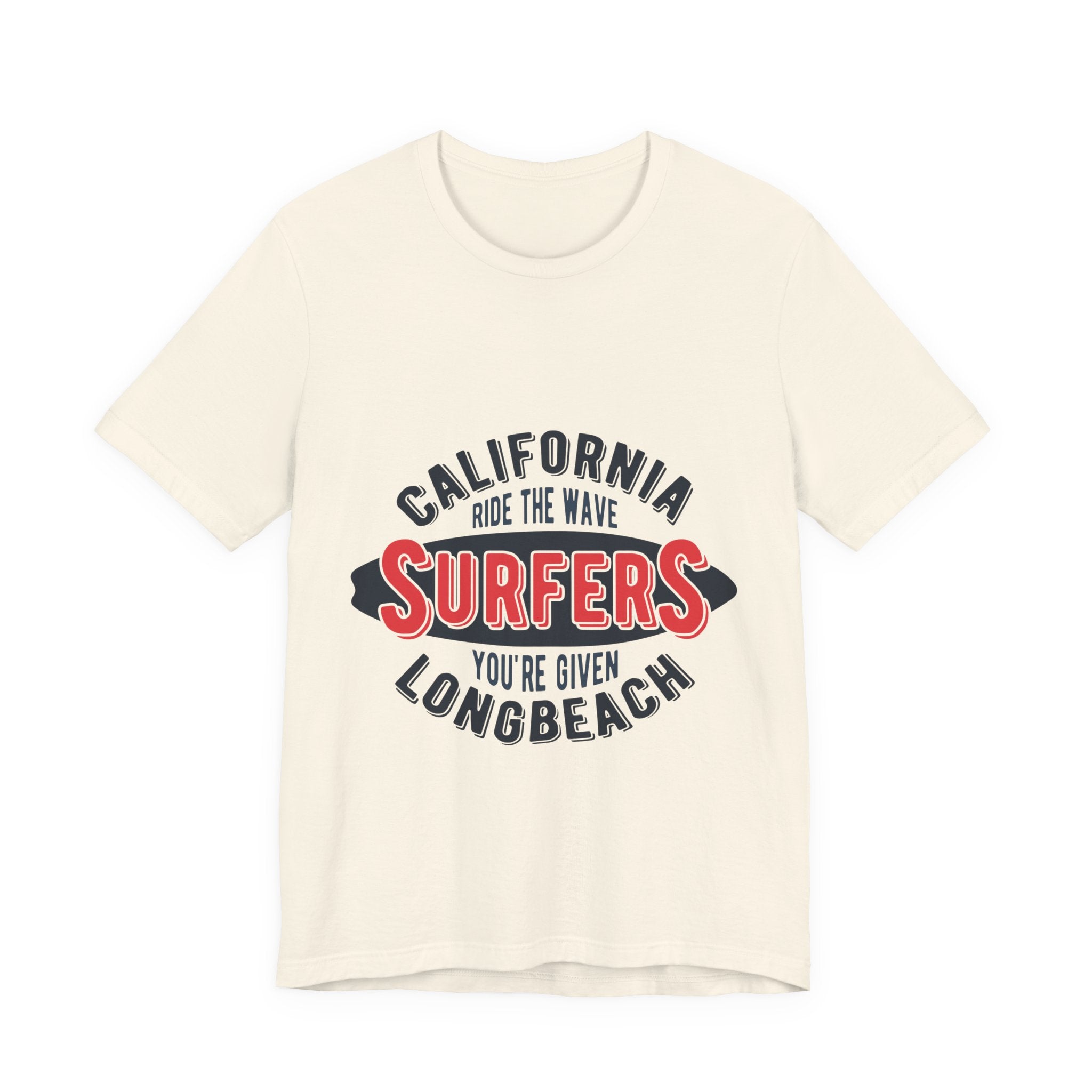 California Surfers Long Beach Tee — "Ride the Wave" Short Sleeve Shirt
