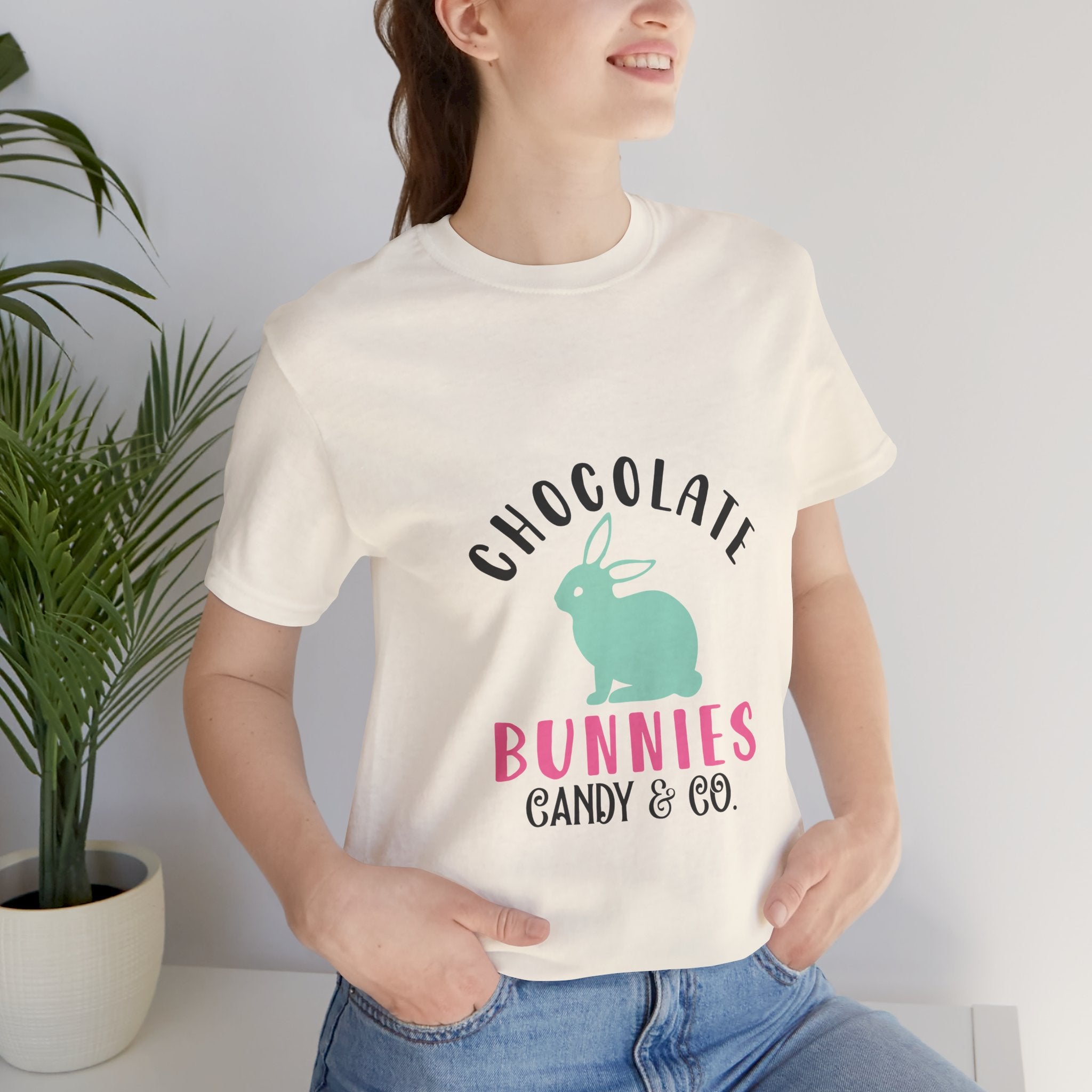Chocolate Bunnies Tee — Pastel Easter Bunny Candy Shop Shirt